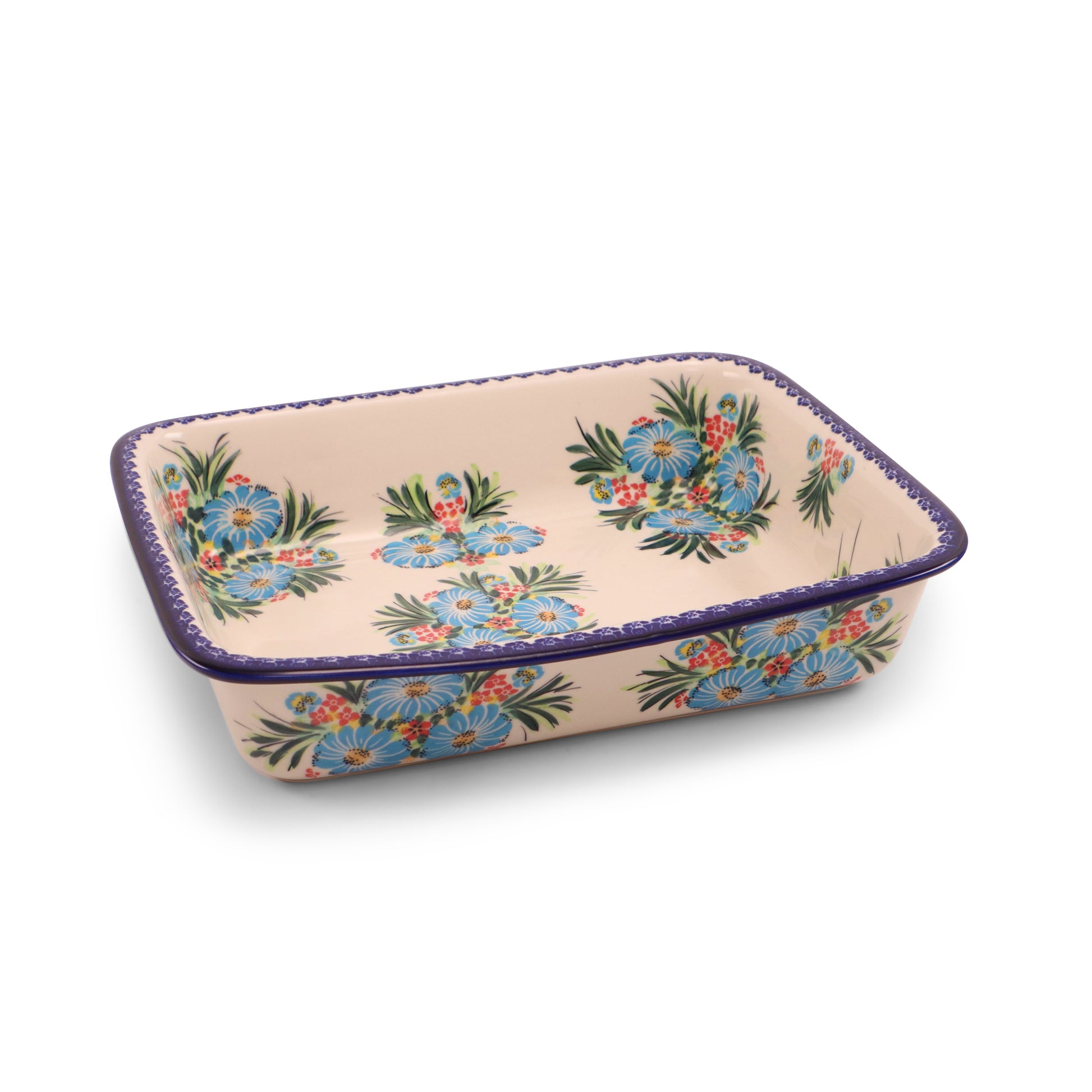 11"x13"x3" Rectangular Baker.Pattern: Fireworks