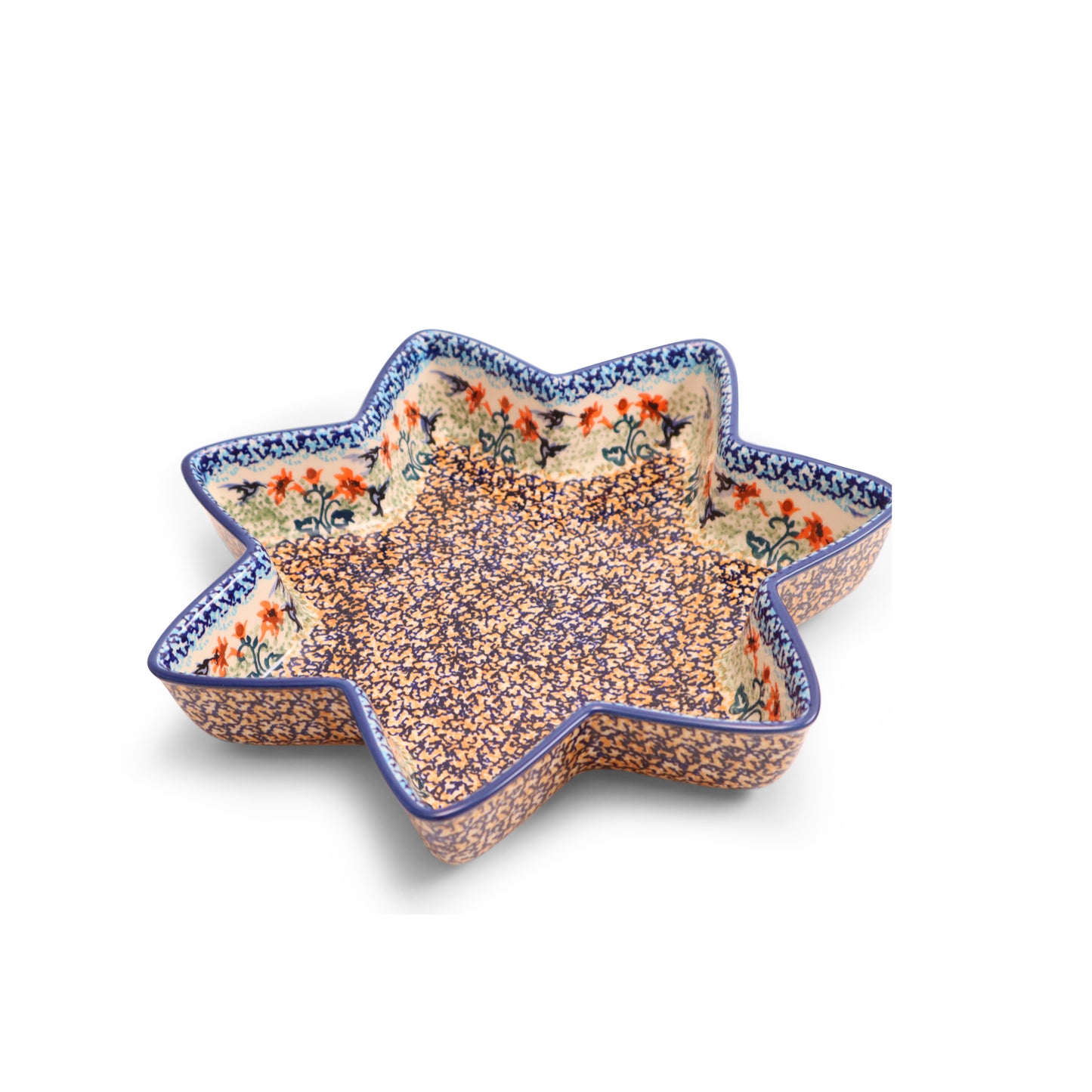 10" Large Star Bowl. Pattern: Floral Harvest