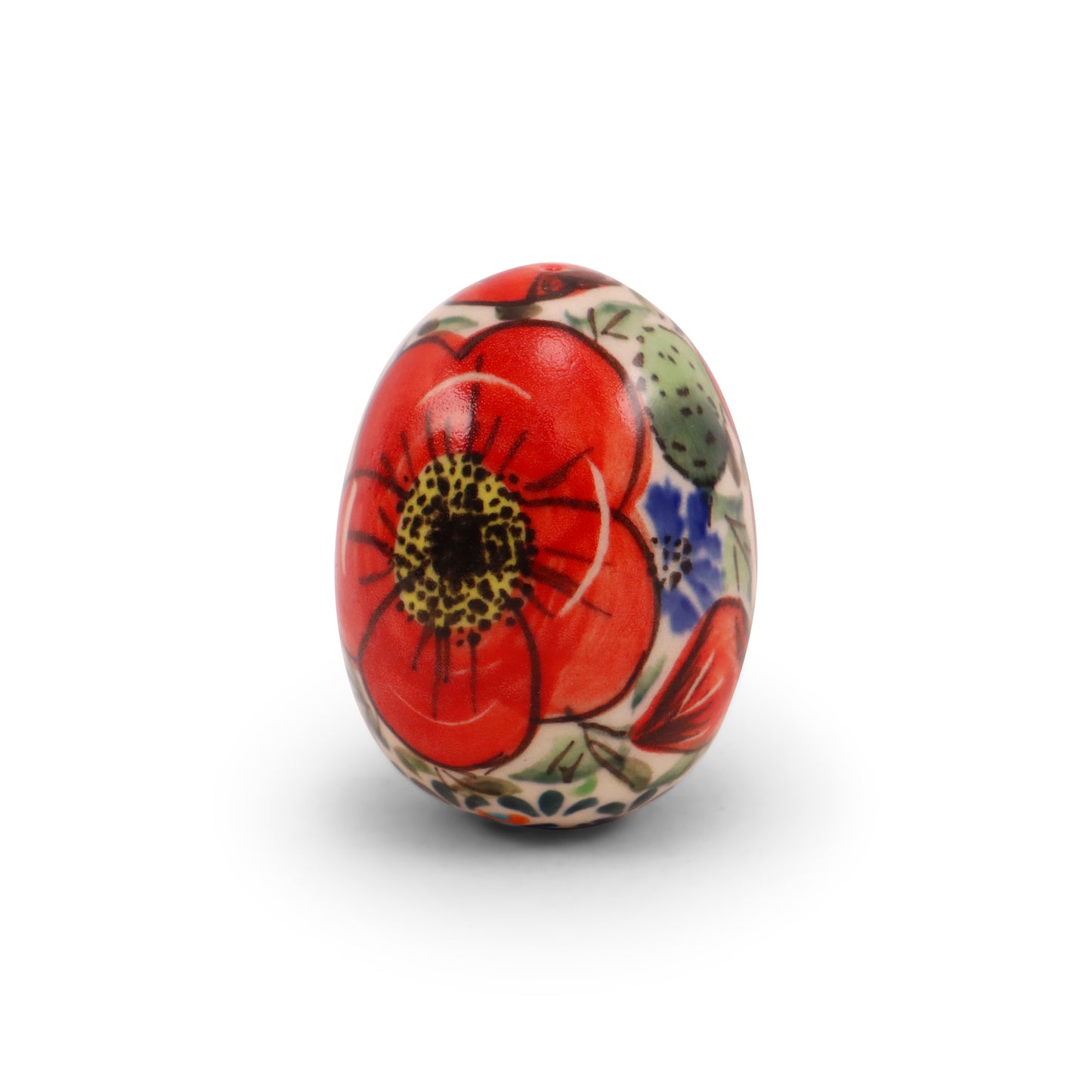3" Egg Figurine. Pattern: Country Poppy