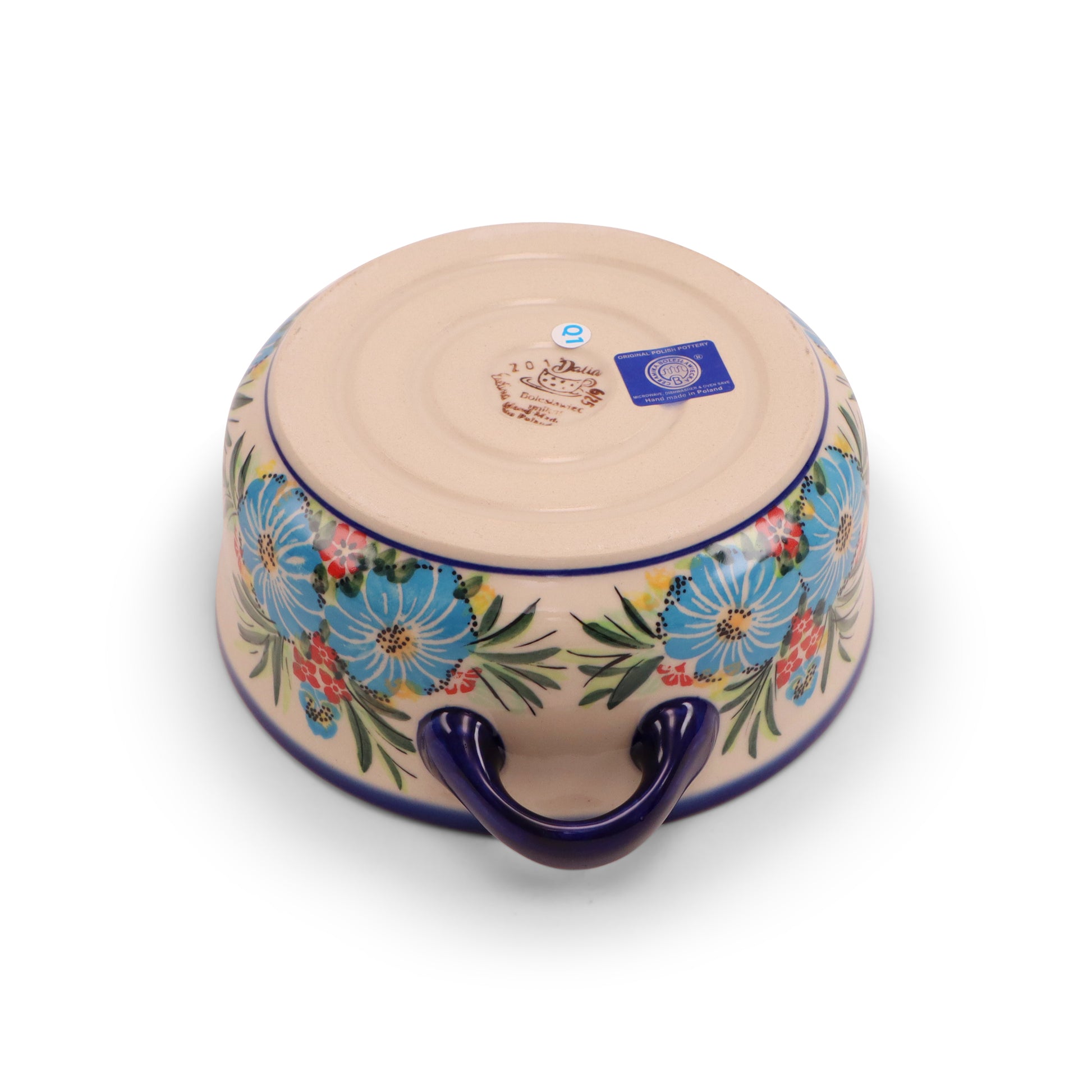 6.5"x2.5" Covered Baker with Handles.Pattern: Fireworks