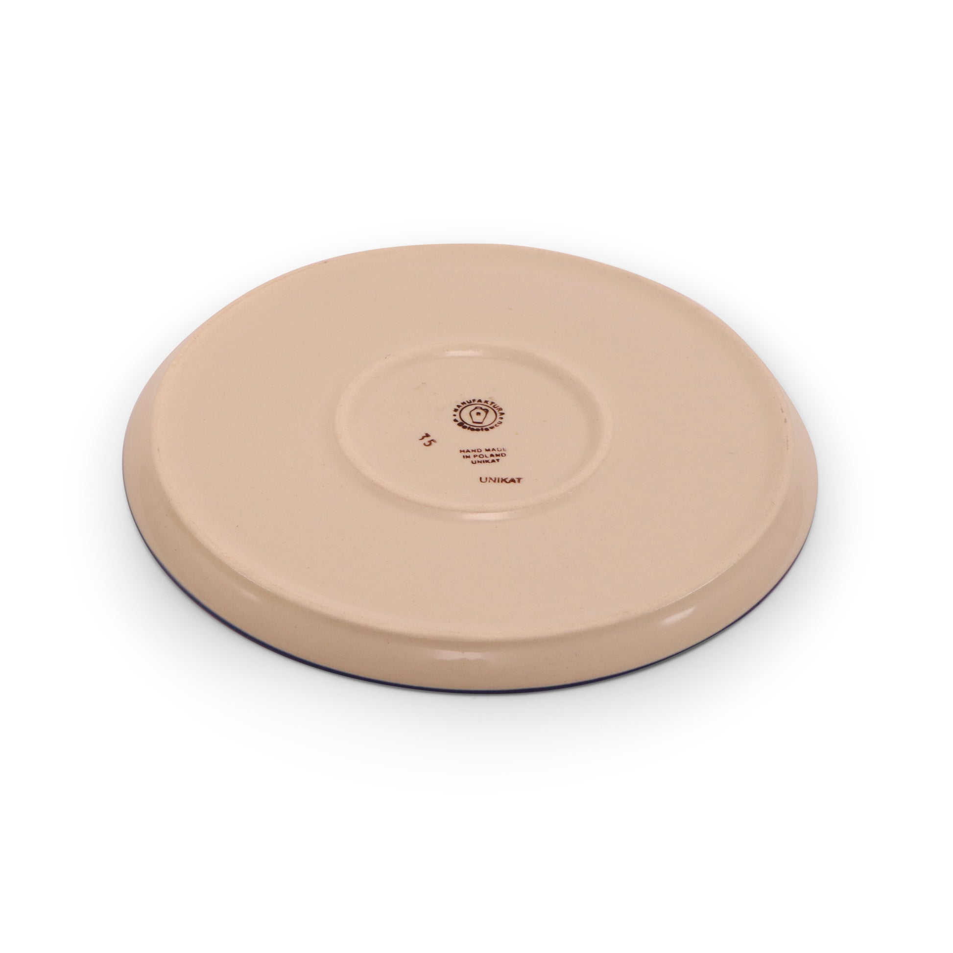 9" Round Tray.Pattern: Modern Peacock