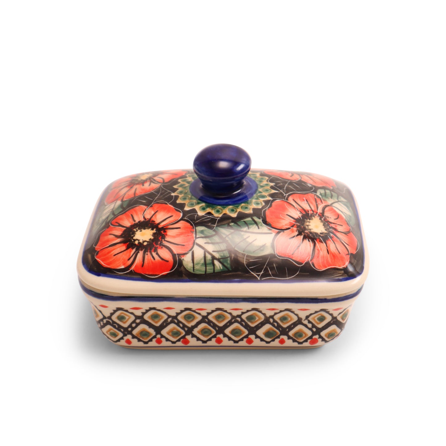 4.5" Ruffled Deep Bowl. Pattern: Peachy