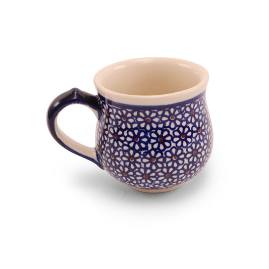 8oz Belly Mug. Pattern: Painted Daisy