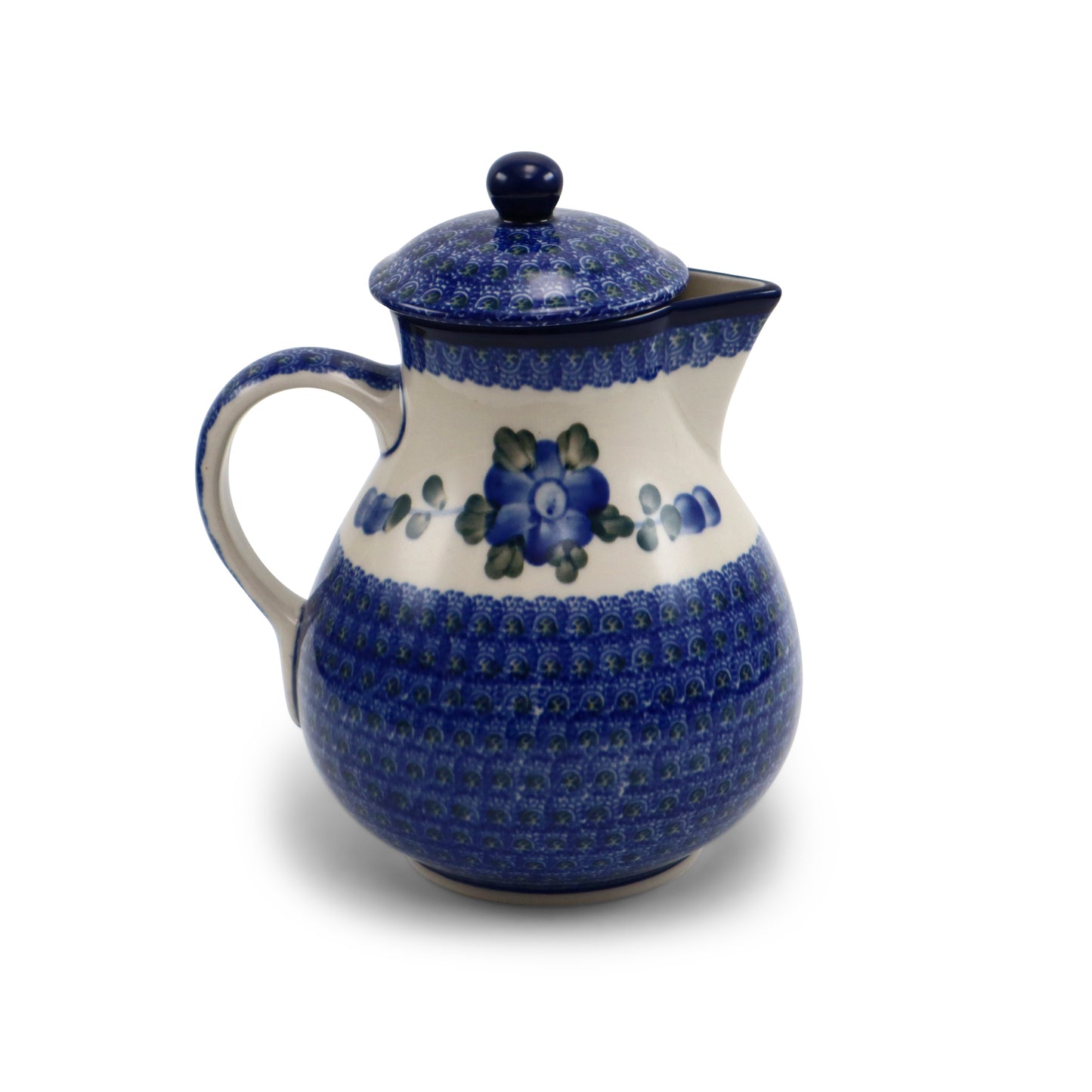 44oz Coffeepot.Pattern: Blue Poppy