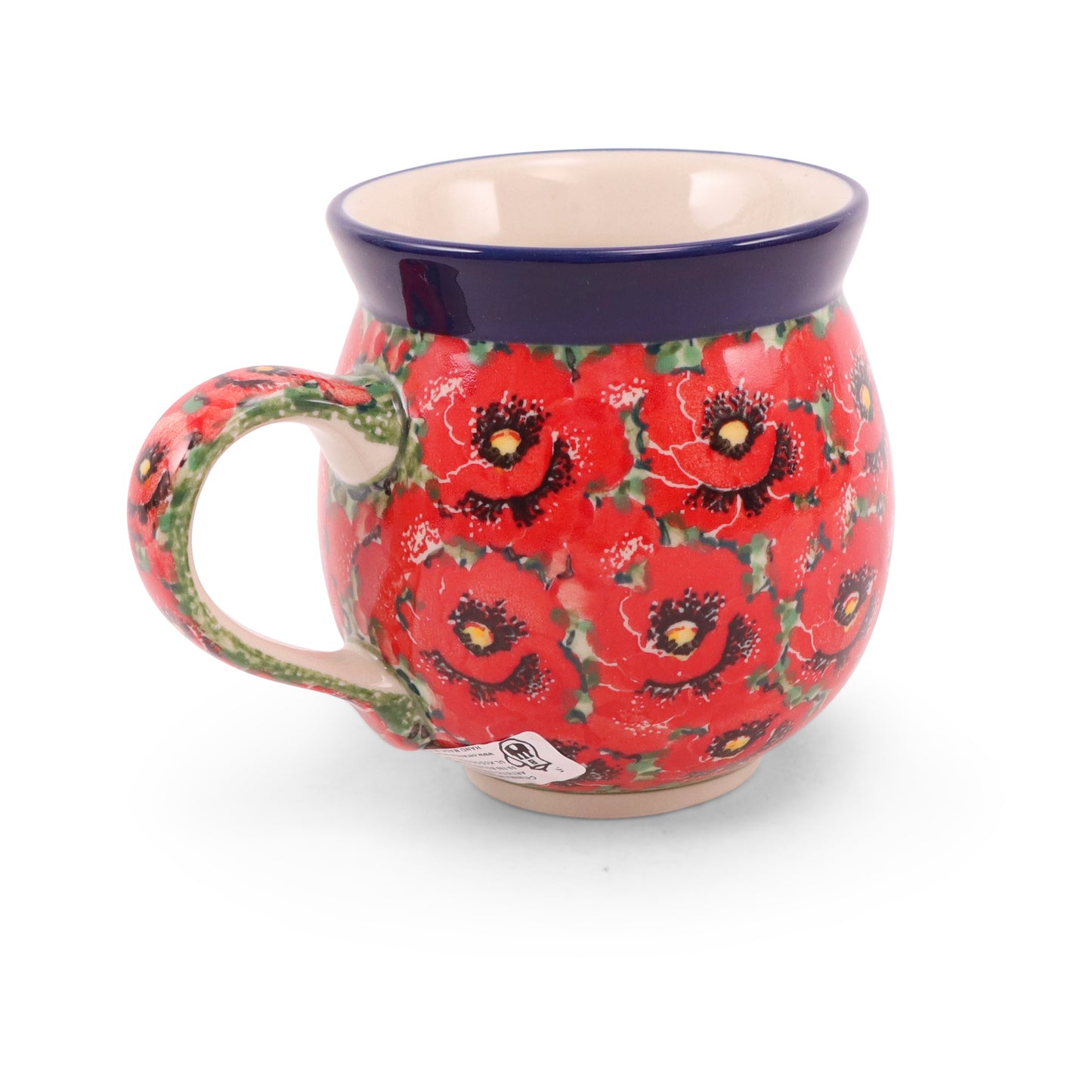 12oz Belly Mug. Pattern: Scarlet Surroundings
