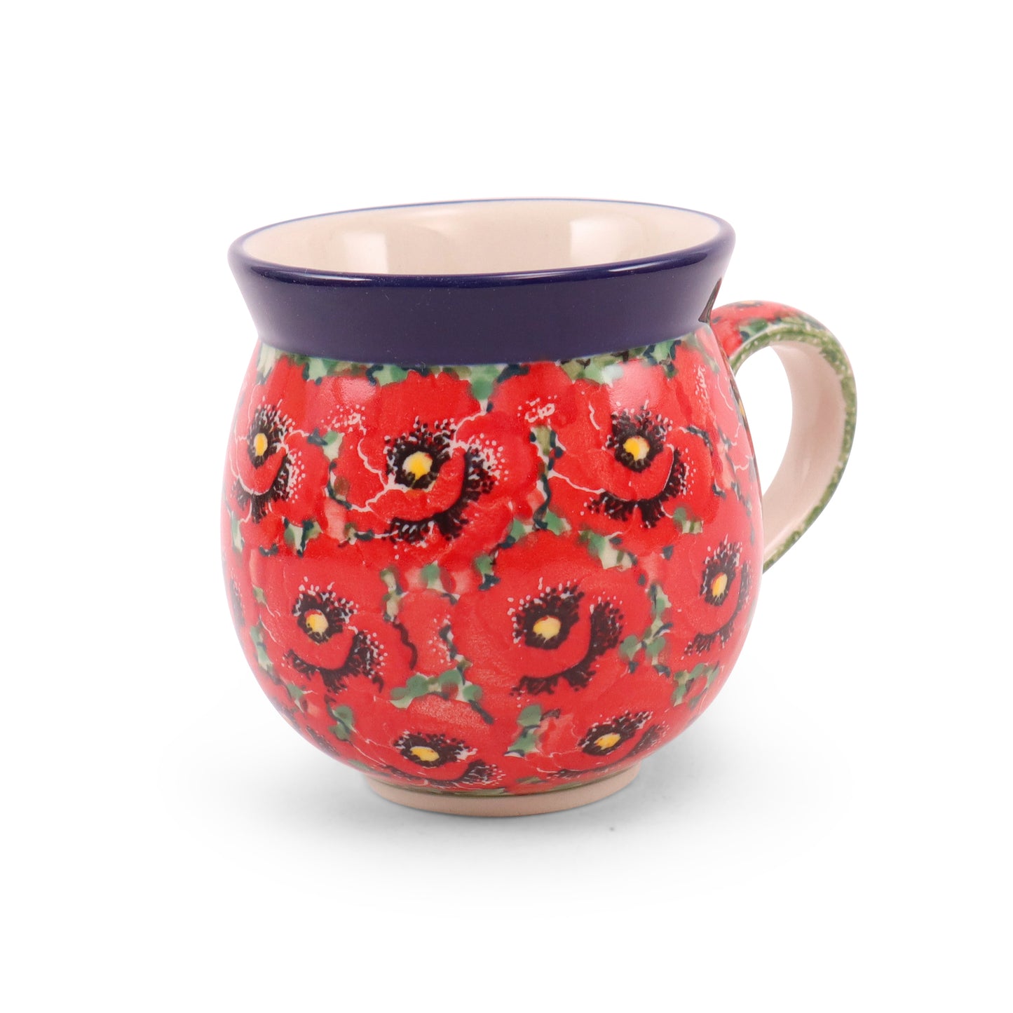 12oz Belly Mug. Pattern: Scarlet Surroundings