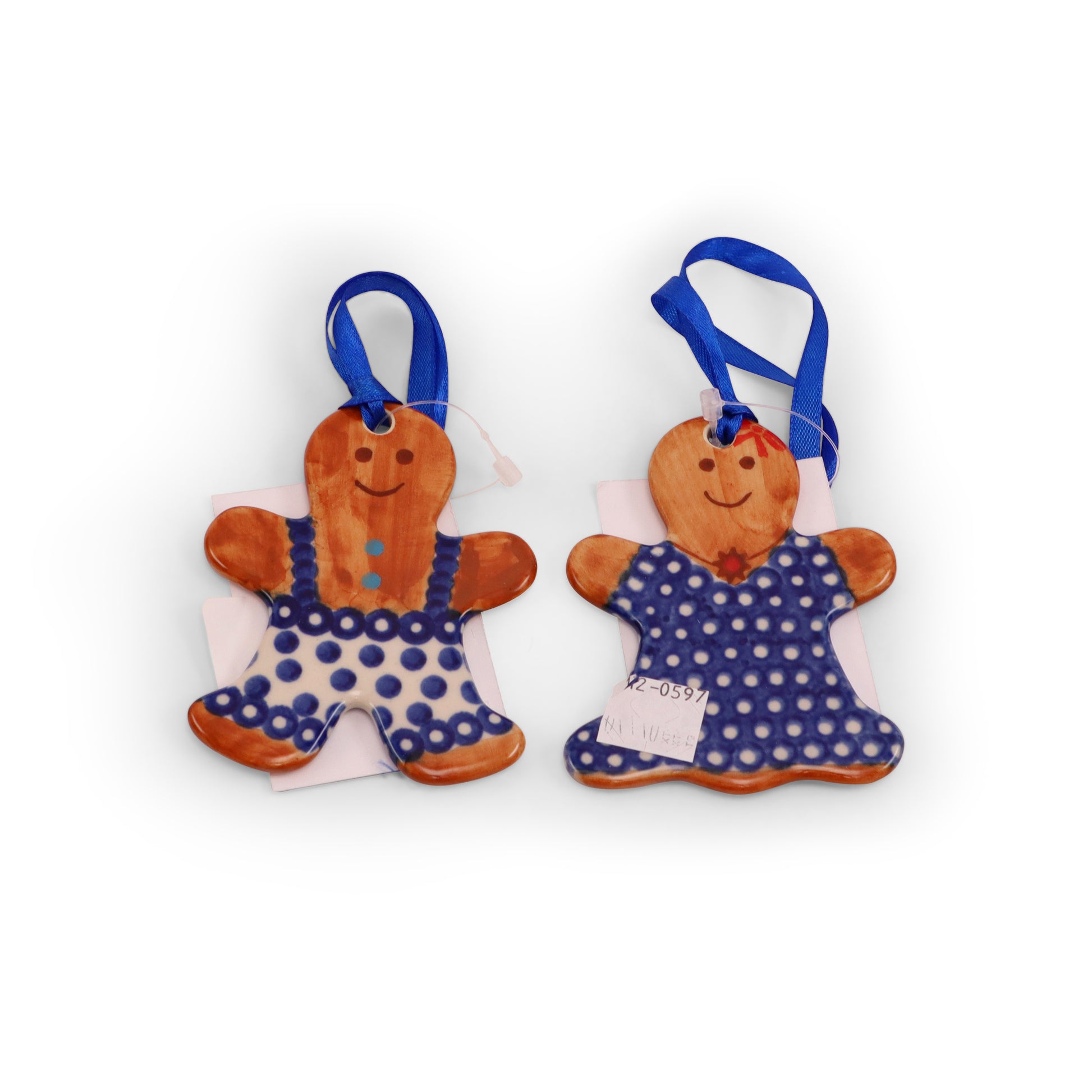 3.5"x3" Gingerbread Couple Ornaments, Pattern: Dots