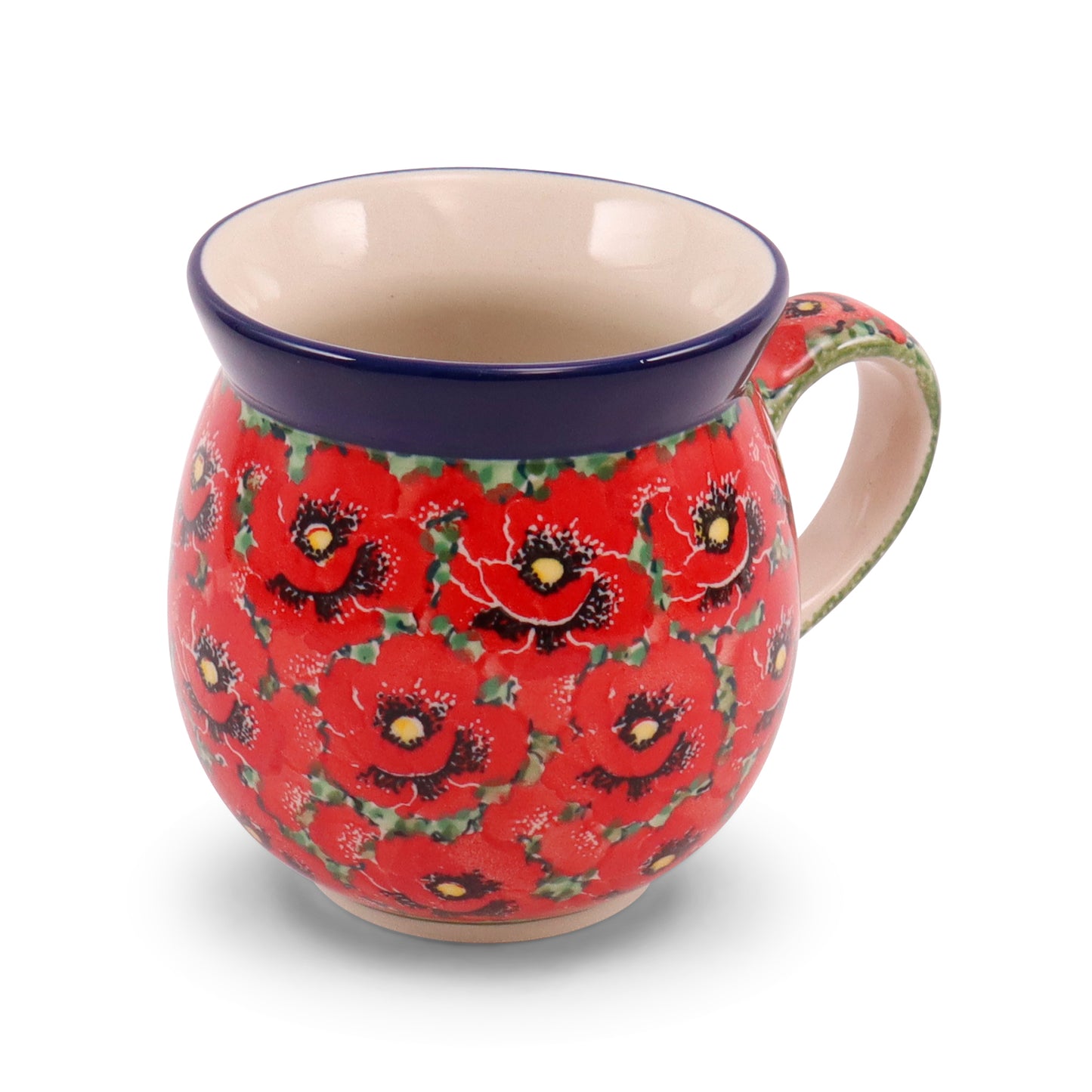 16oz Belly Mug .Pattern: Scarlet Surroundings