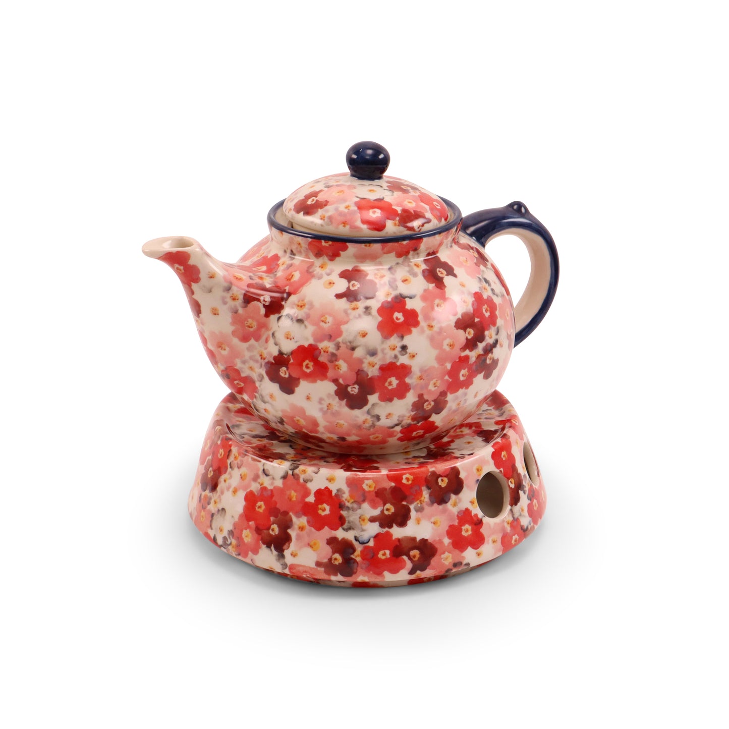 1.3L Teapot with Warmer. Pattern: Feeling Mellow