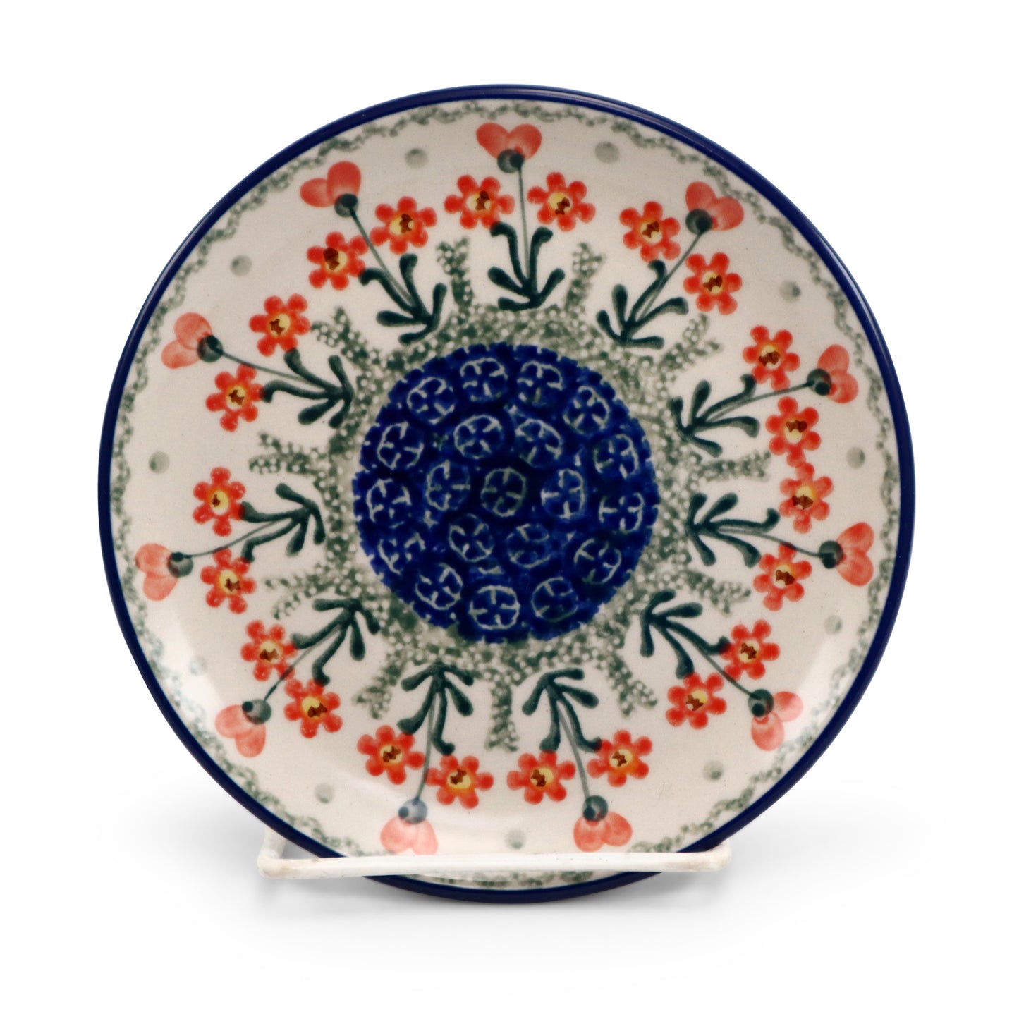 6.5" Bread Plate.Pattern: Peach Spring Daisy