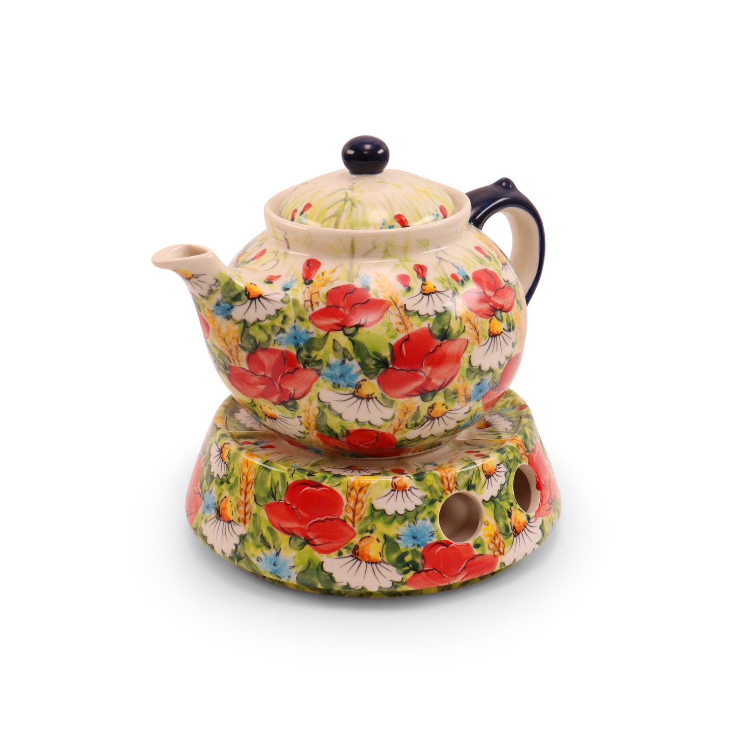 1.3L Teapot with Warmer. Pattern: Lato