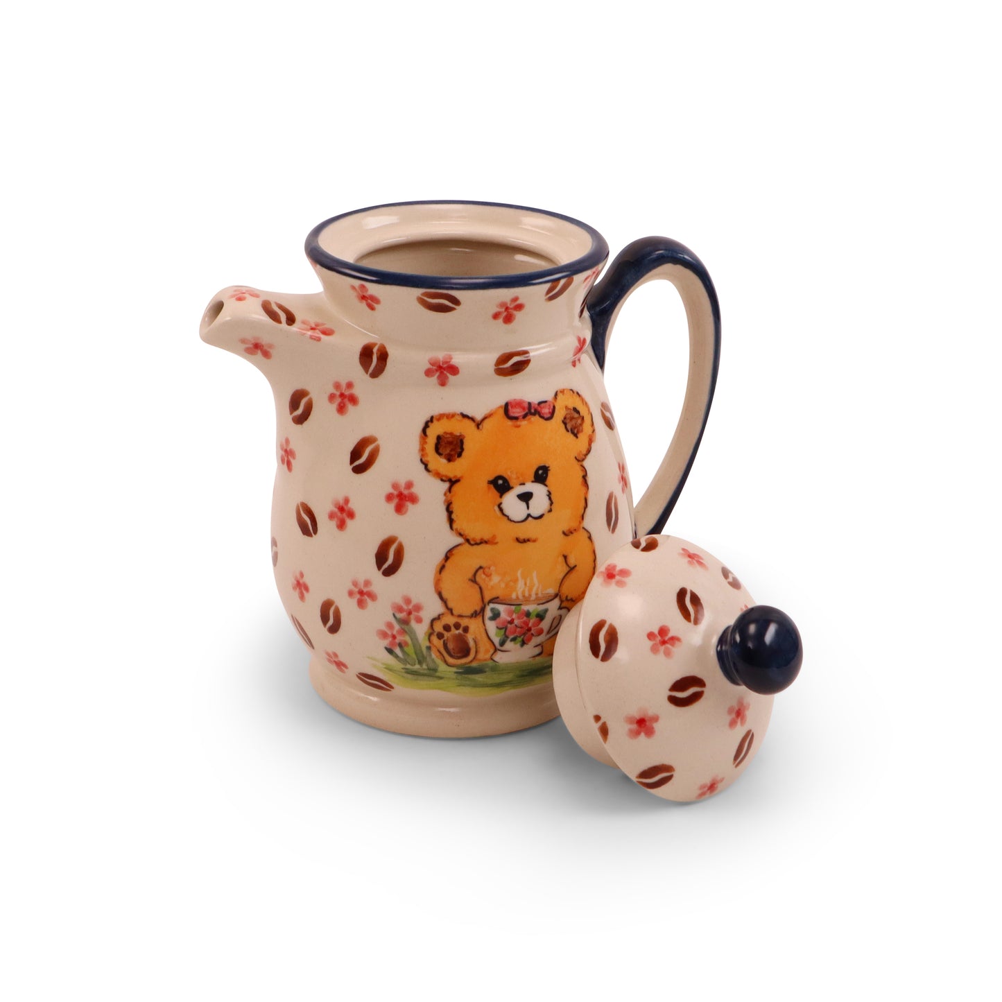 16oz Teapot LE. Pattern: Bear and Coffee