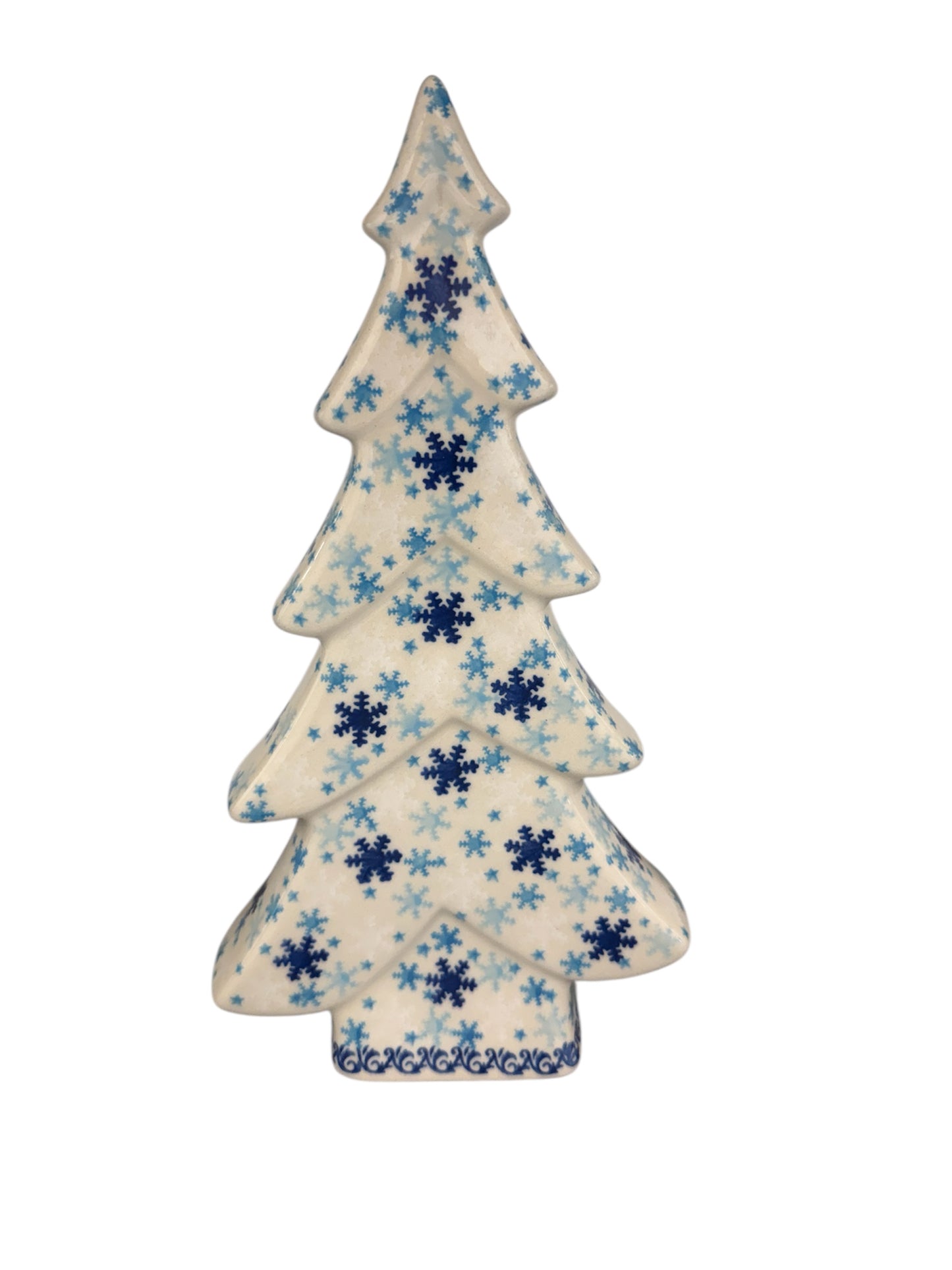 11.5"x7" Decorative Tree figurine. Pattern: Let It Snow