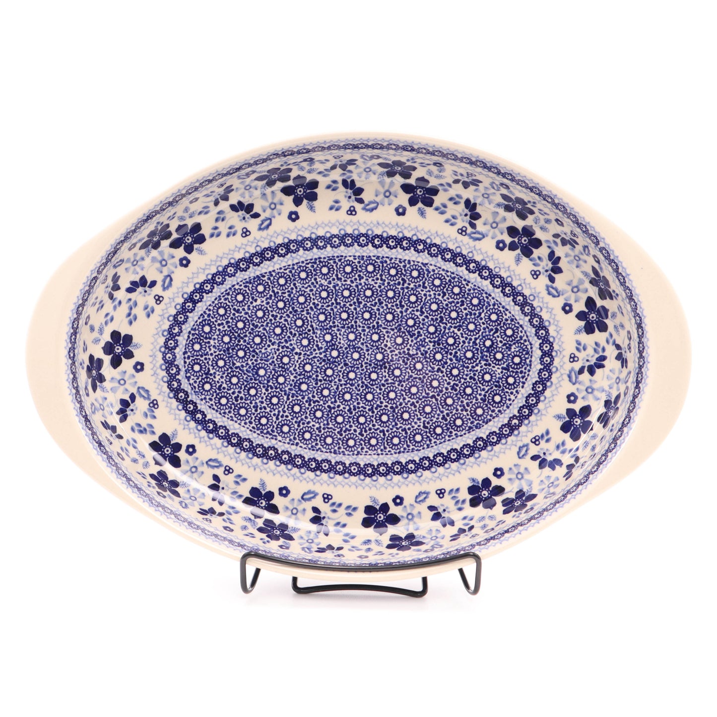 14"x10" Large Oval Baker Pattern: Blue Legacy