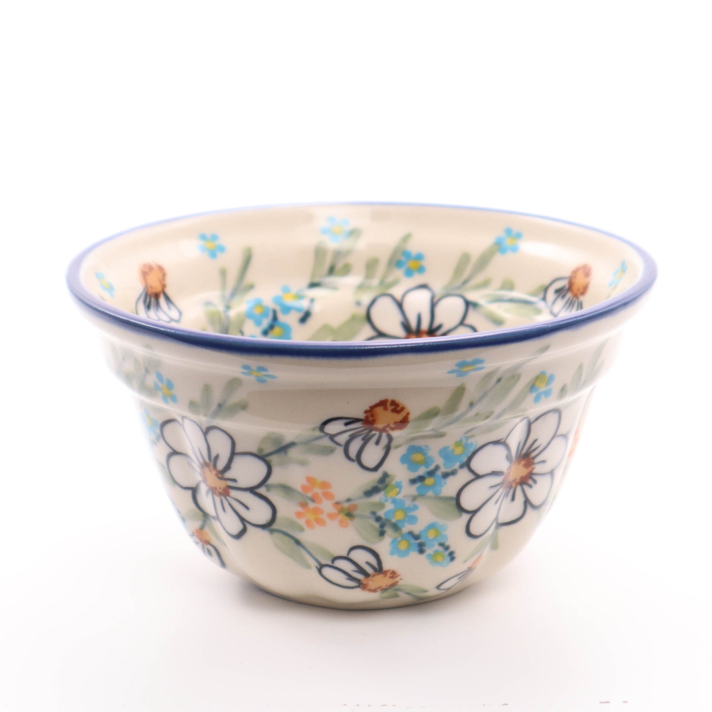 5"x3" Jello Mold. Pattern: White Daisy