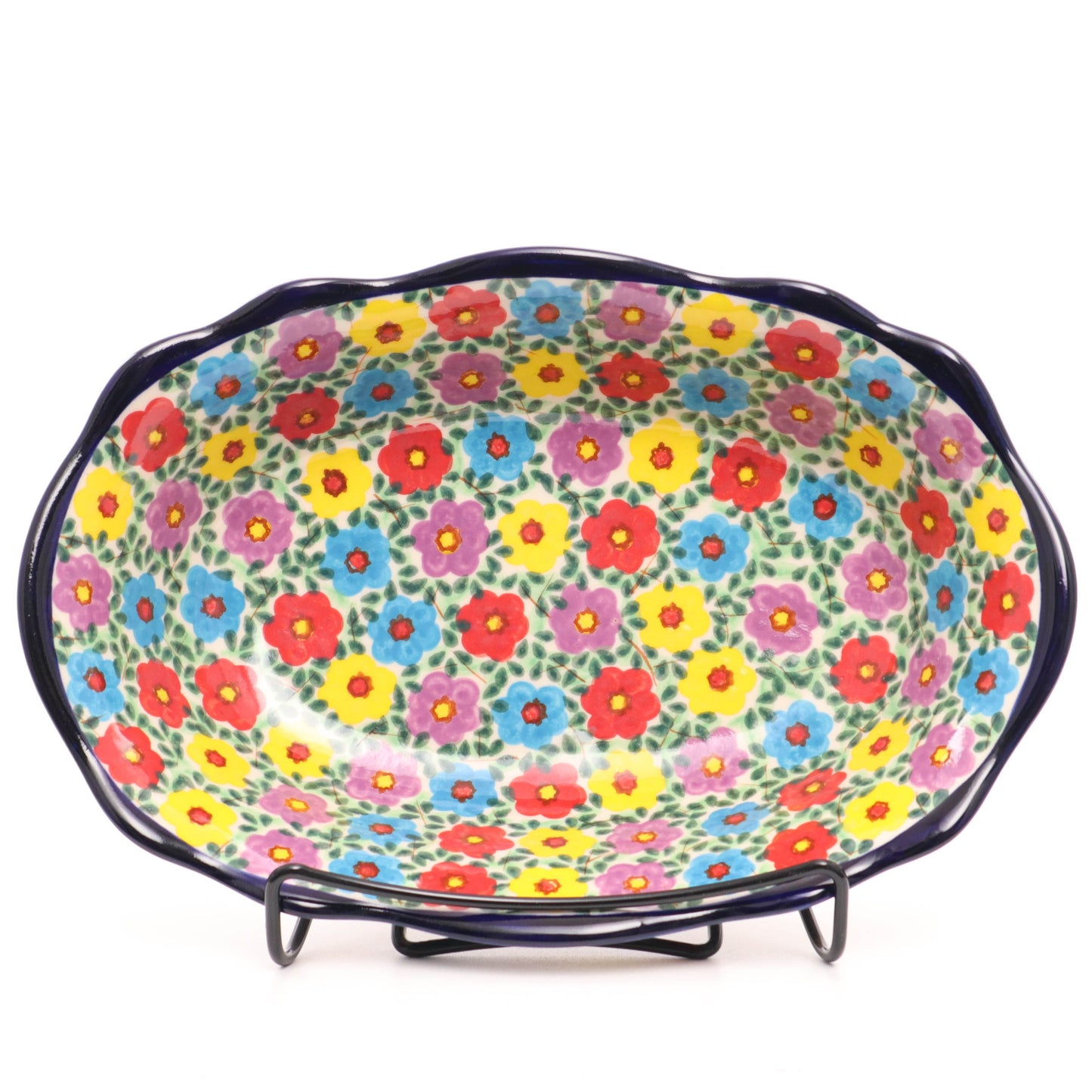 10"x7"x3" Waved Oval Bowl. Pattern: U15