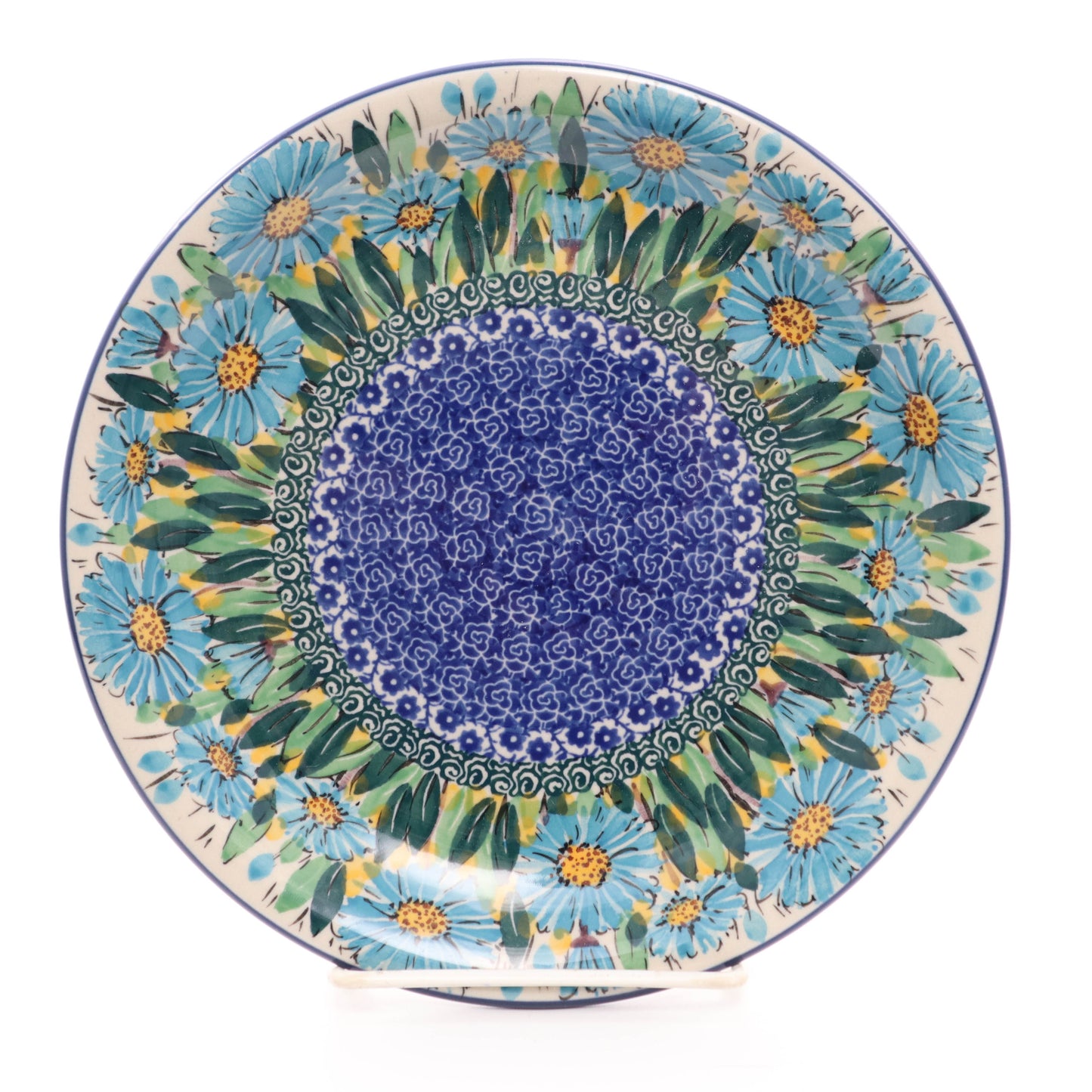 8" Round Plate. Pattern: Blue Aster