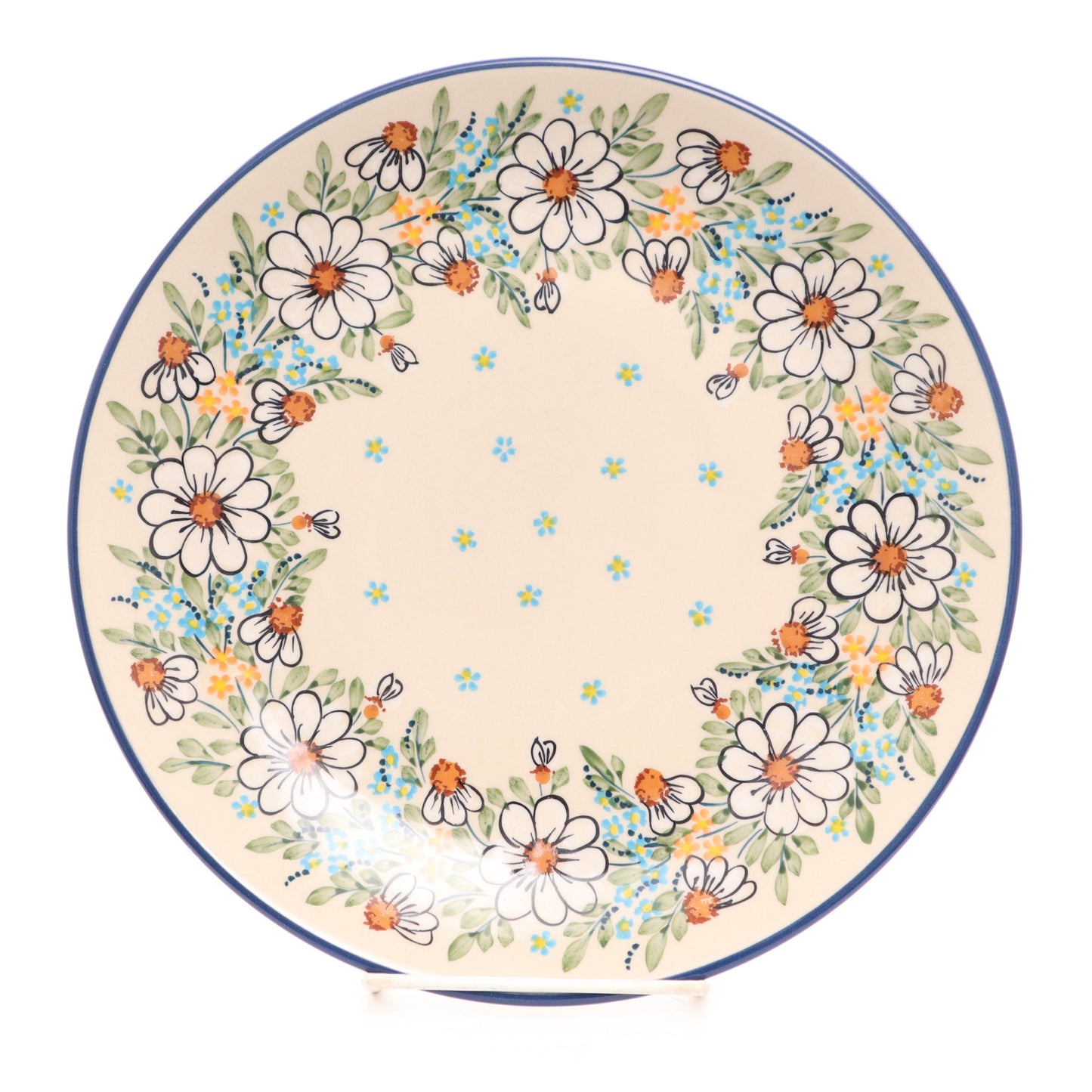10" Dinner Plate. Pattern: White Daisy