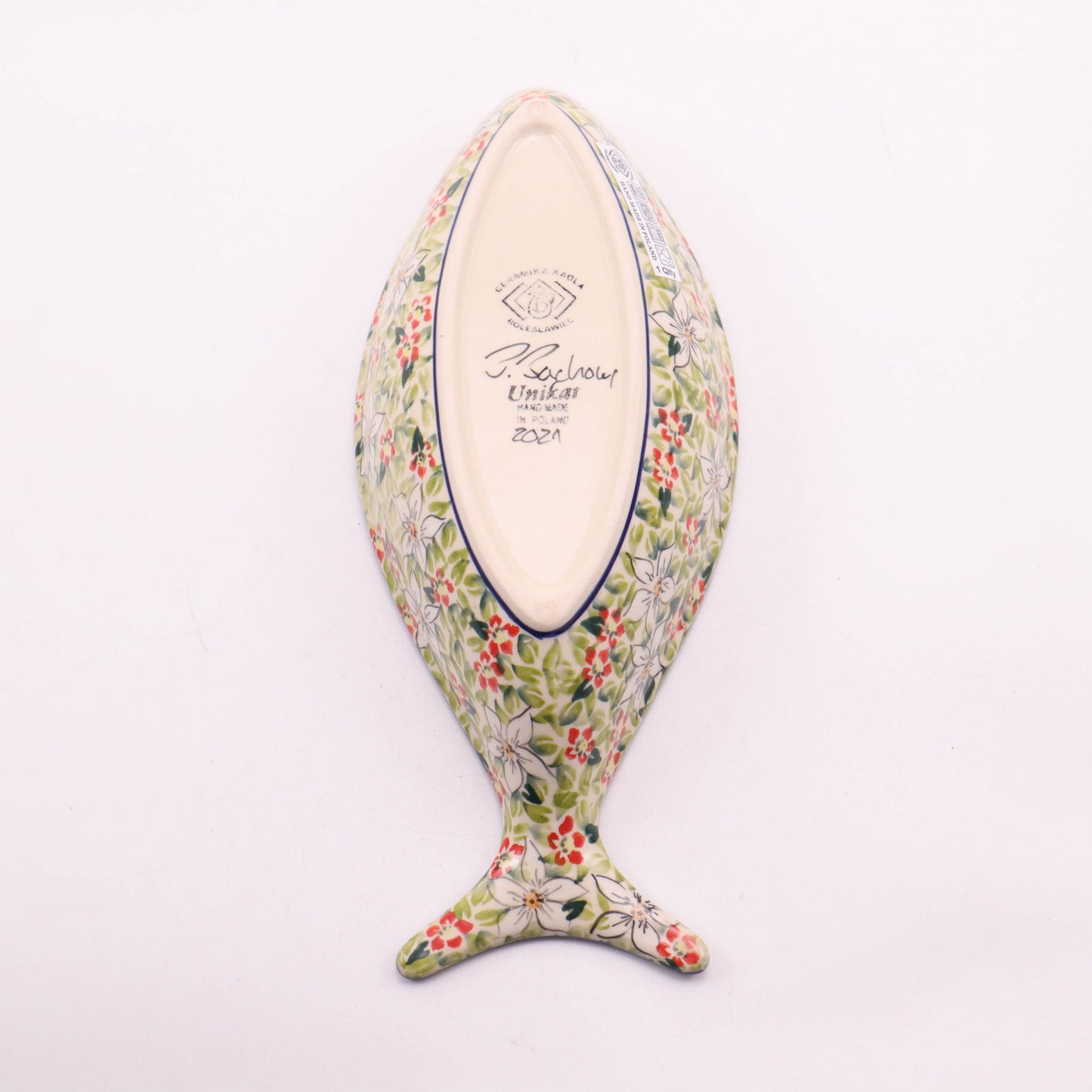 10"x4" Fish Bowl. Pattern: Spring Has Sprung