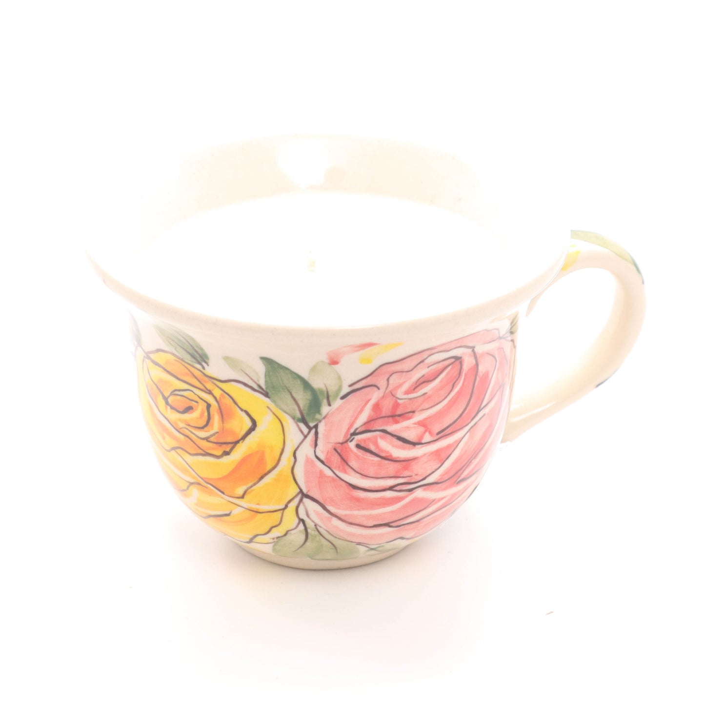 7oz Tea Cup Candle and Saucer. Pattern: A46. Scent: Dogwood Blossom