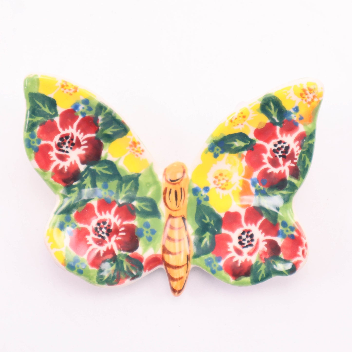 4"x4" Butterfly Figurine .Pattern: Cheerful Bouquet