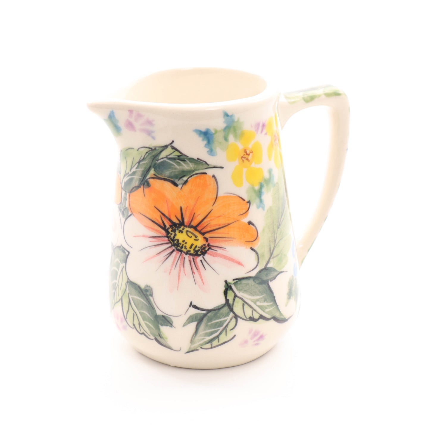 4" Candle in Creamer. Pattern: A37. Scent: Willow