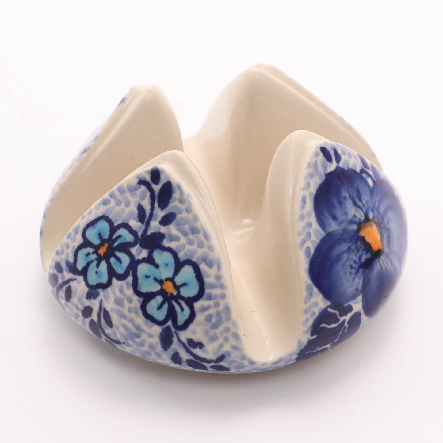 4" Round Napkin Holder. Pattern: Denim Dream