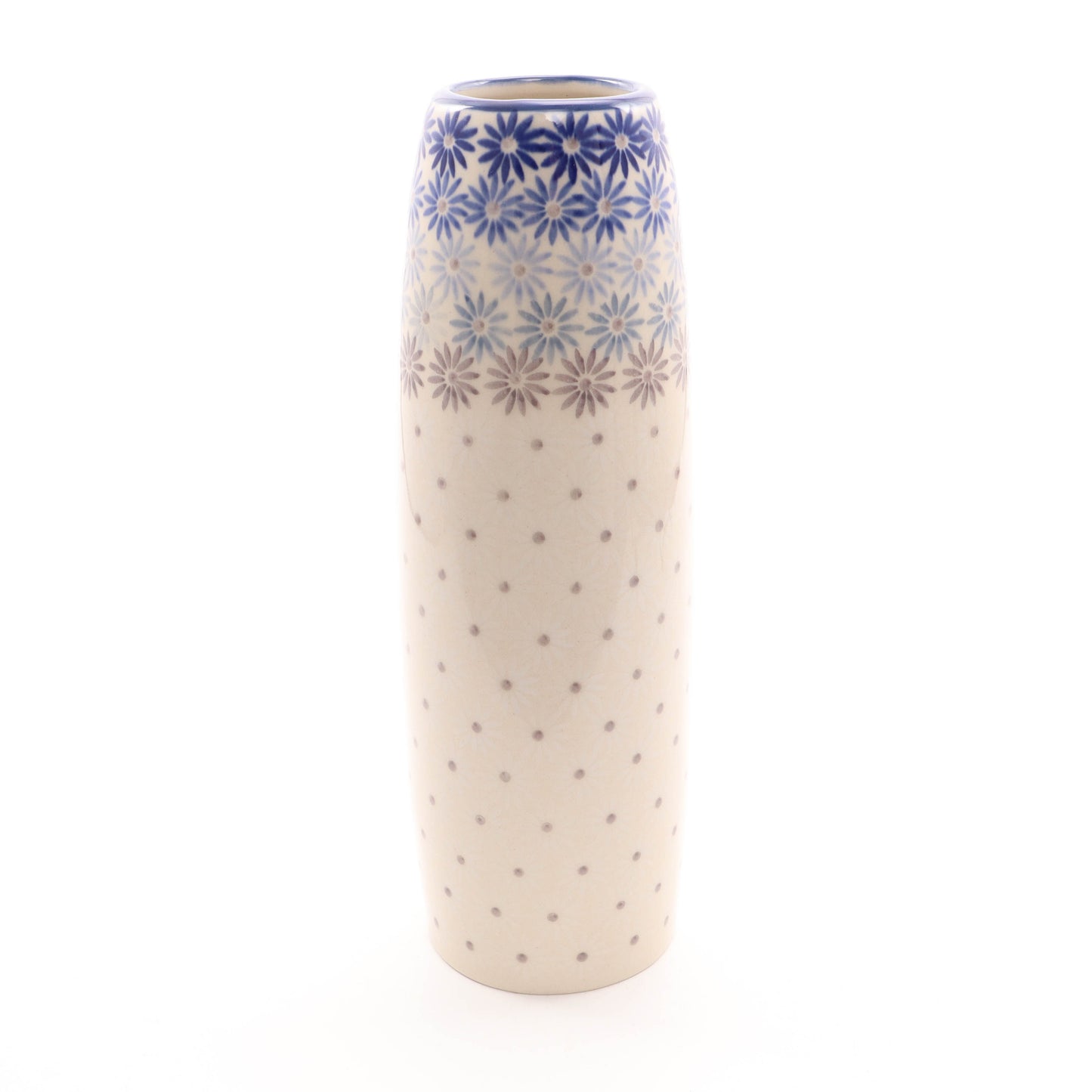 9.5" Skinny Vase. Pattern: Fade to Greige