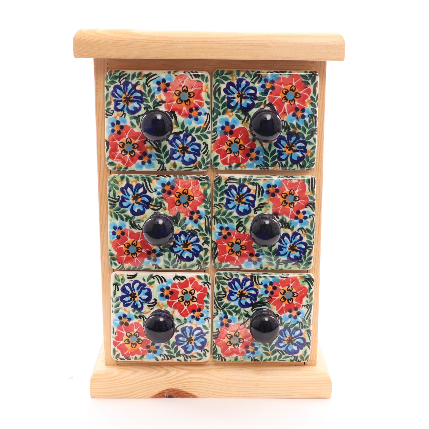 8"x4"x11" Tall Wooden Spice Box. Pattern: U9