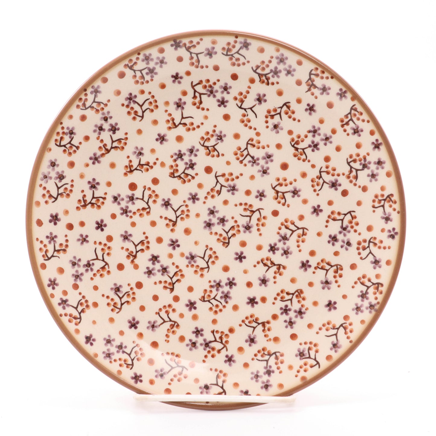 8.5" Plate. Pattern: Mocha Latte