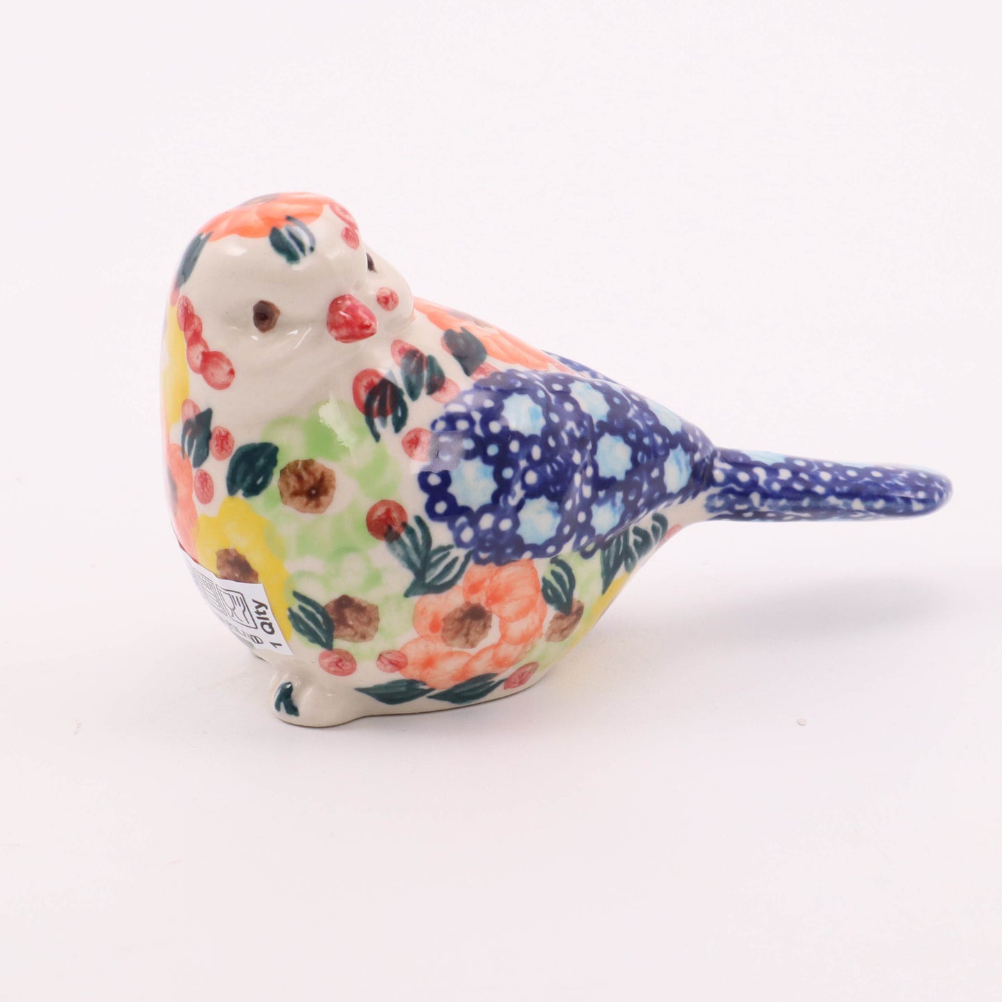 4"x3" Bird Figurine. Pattern: Flower