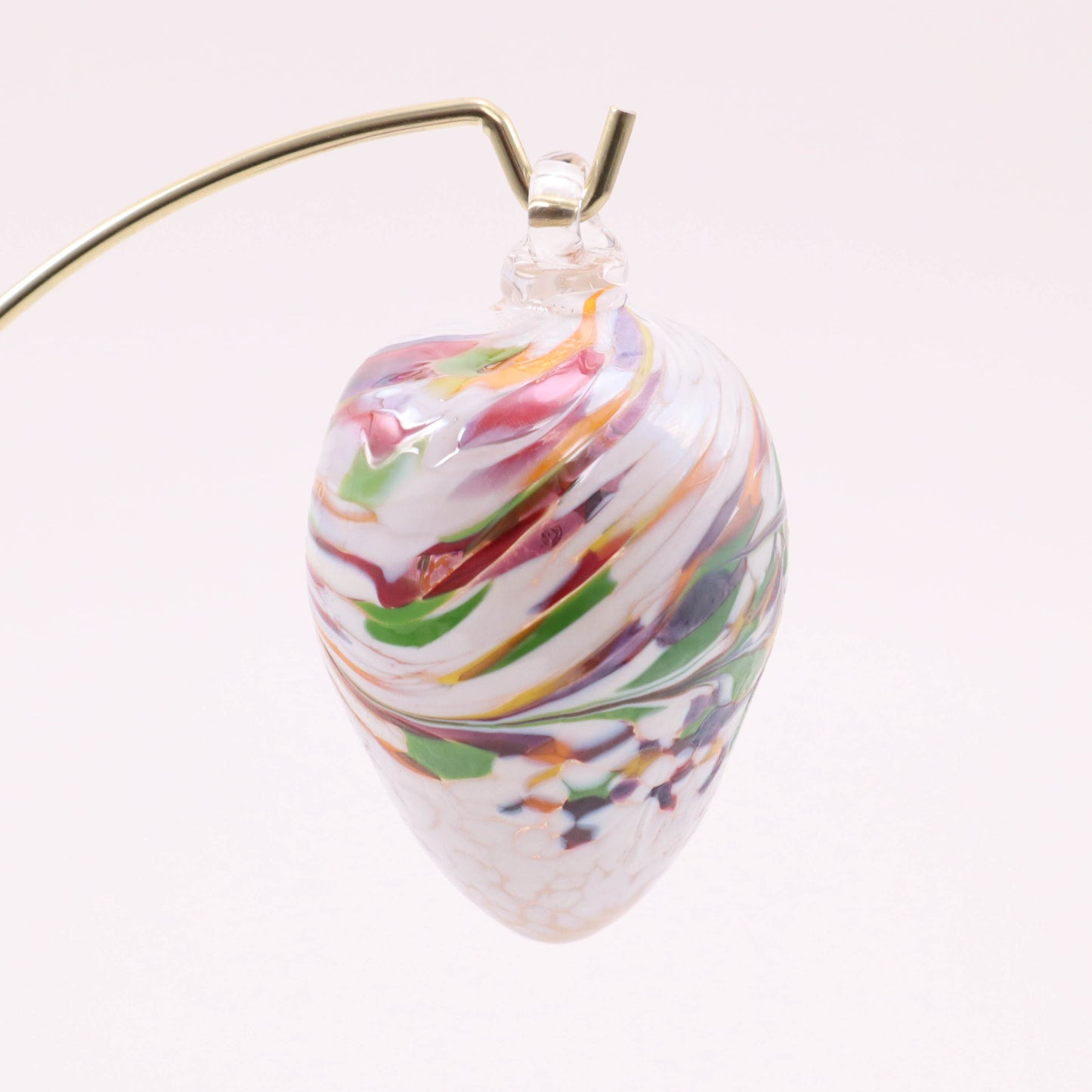 3" Small Hanging Egg. Pattern: White 3