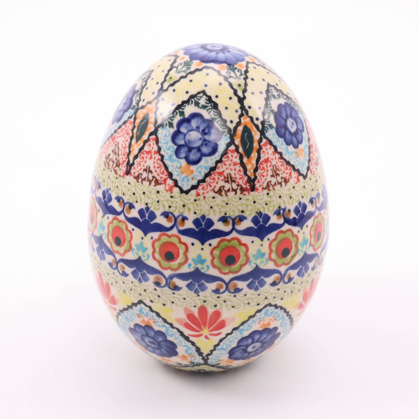 6.5 Egg Figurine. Pattern: Mazurek Geo