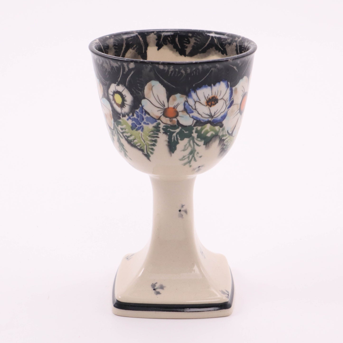 8oz Ceramic Chalice. Pattern: Midnight Lace