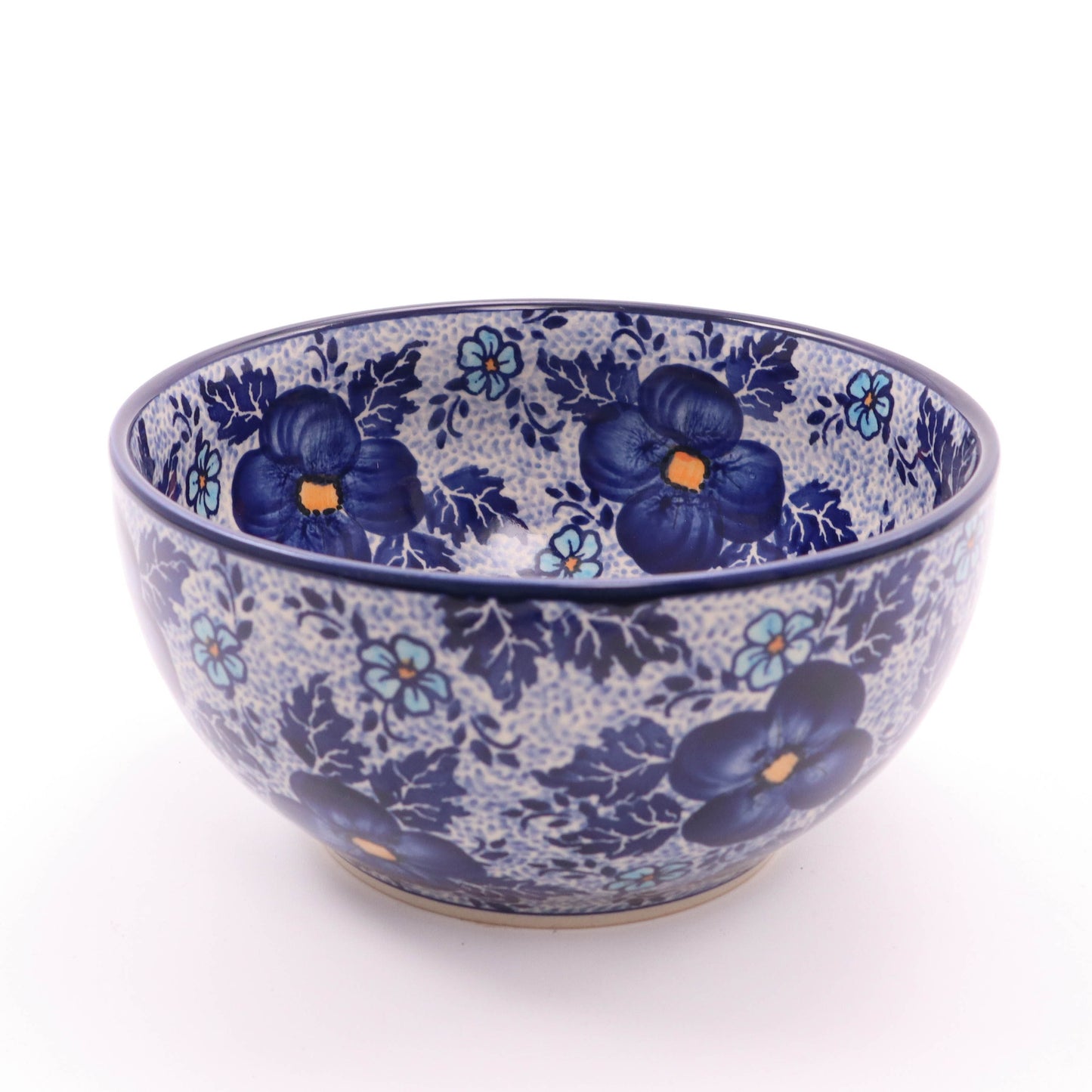 7" Wojtaszek Bowl. Pattern: Denim Dreams