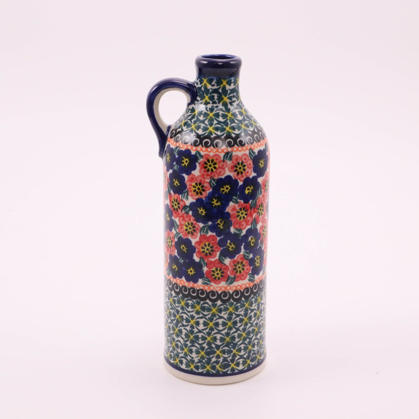 24oz Bottle. Pattern: Red and Blue