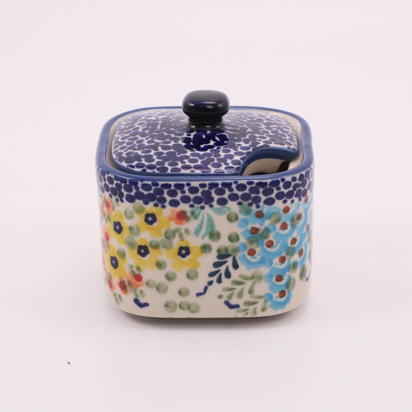 4"x4"x3" Sugar Bowl. Pattern: Cascading Bouquet