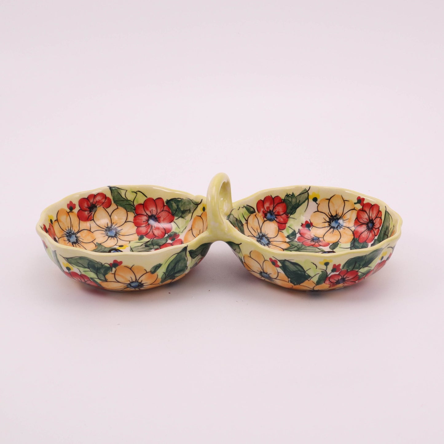 10"x5" Double Salsa Bowls. Pattern: A40