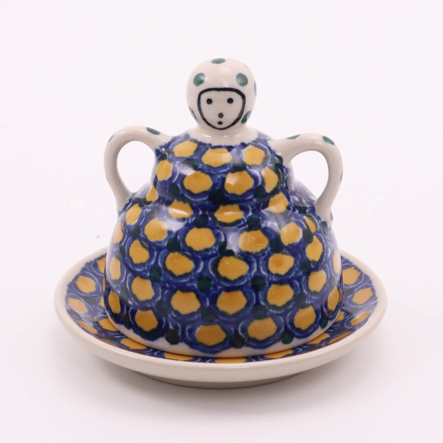 2.5" Mini Cheese Lady. Pattern: Lemon Drops