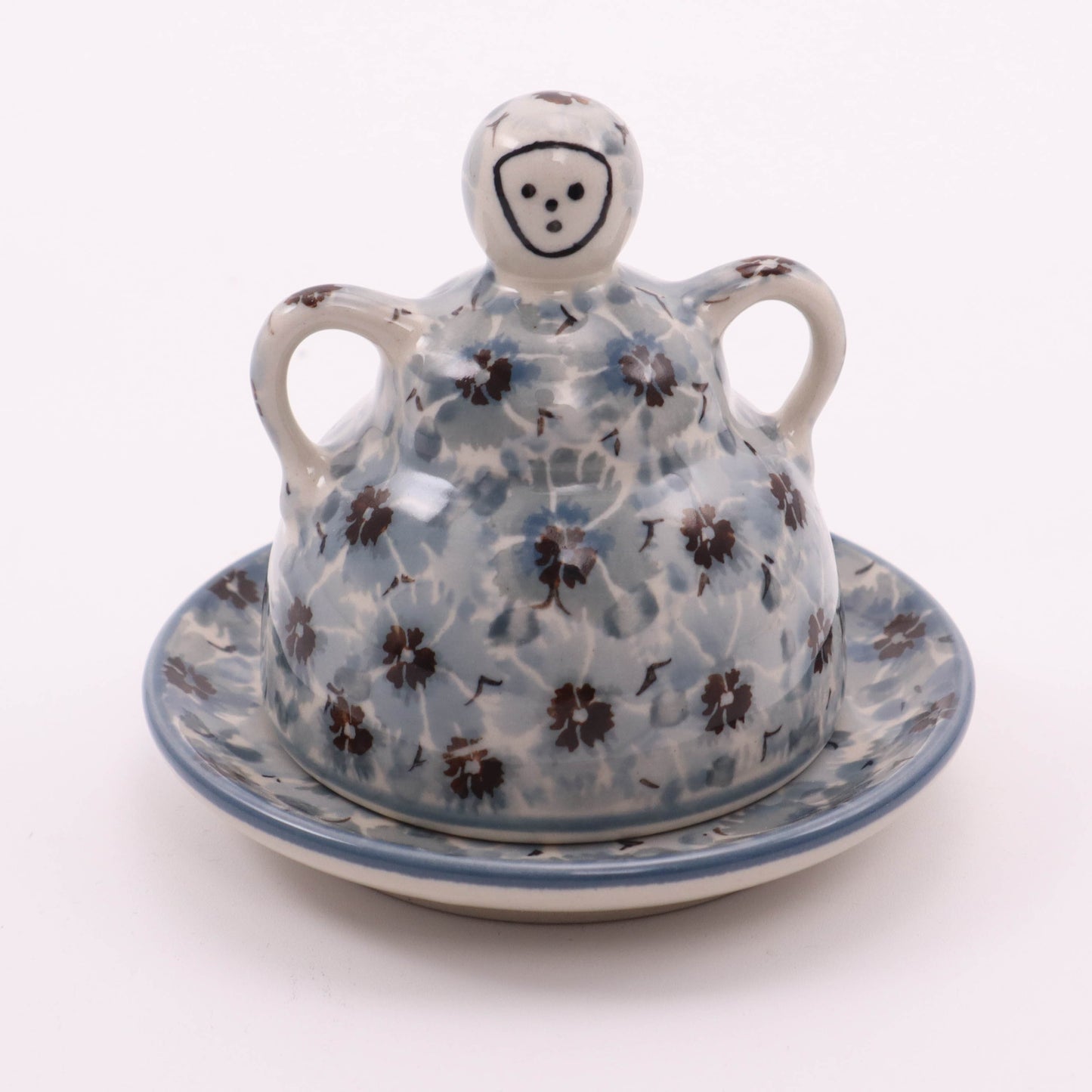 2.5" Mini Cheese Lady. Pattern: Midnight Chicory