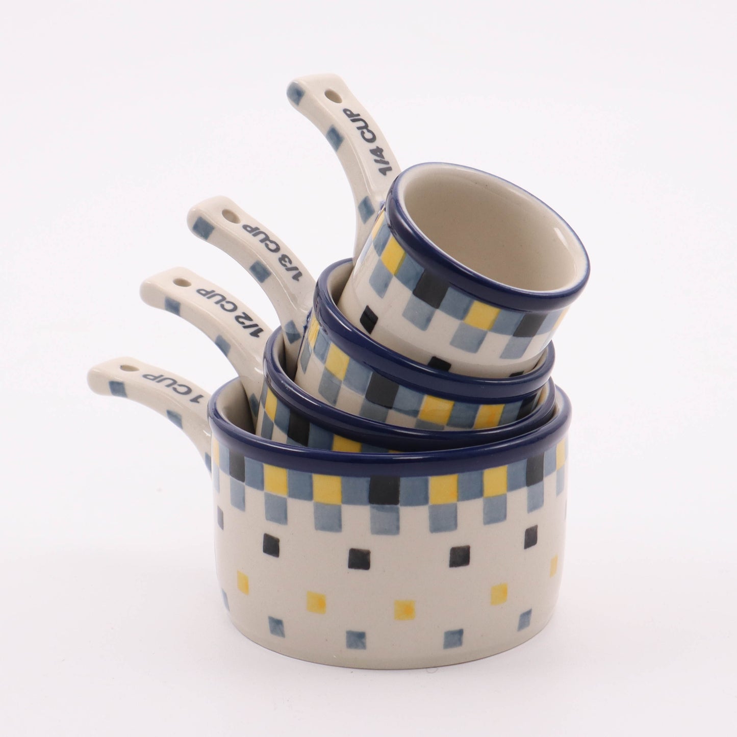 4 Piece Measuring Cup Set. Pattern: Celebration