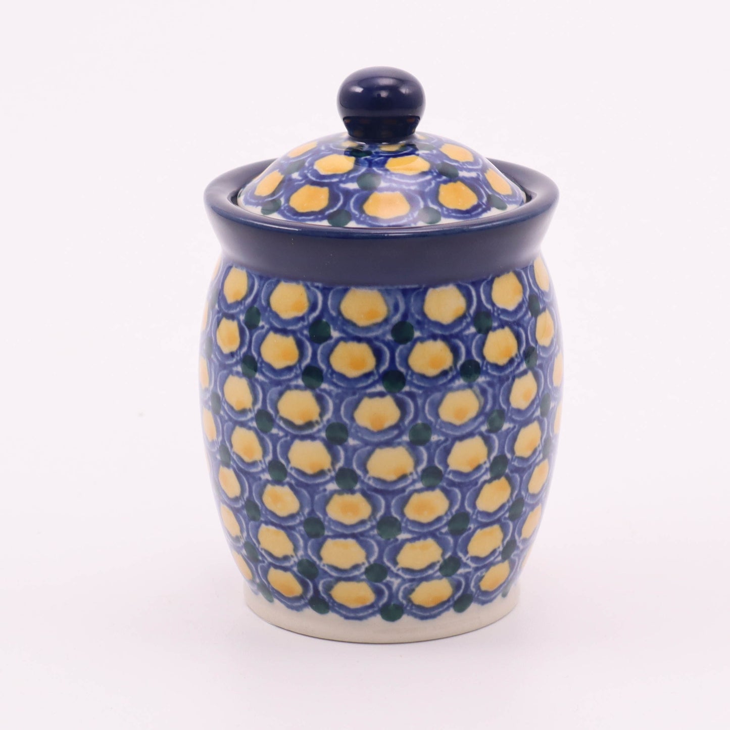 3" Mini Canister. Pattern: Lemon Drops