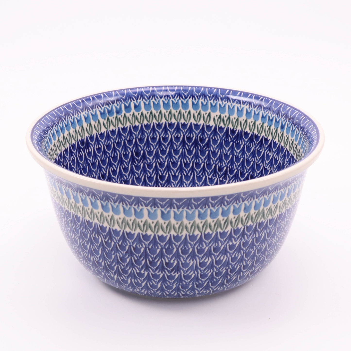 10.5"x5" Bowl. Pattern: Tulip Parade
