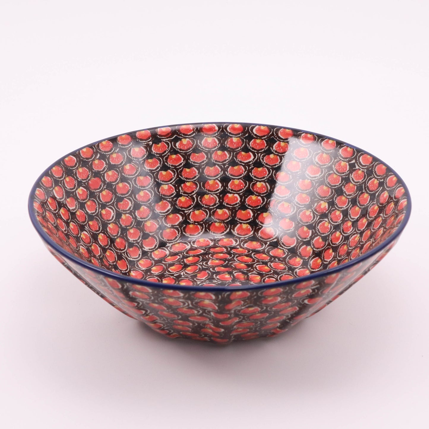 9.5" Ridge Bowl. Pattern: Merlot