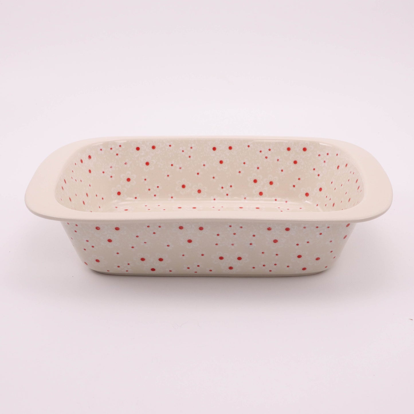 13"x9"x3" Rectangular Baker with Lip. Pattern: Sugar and Spice