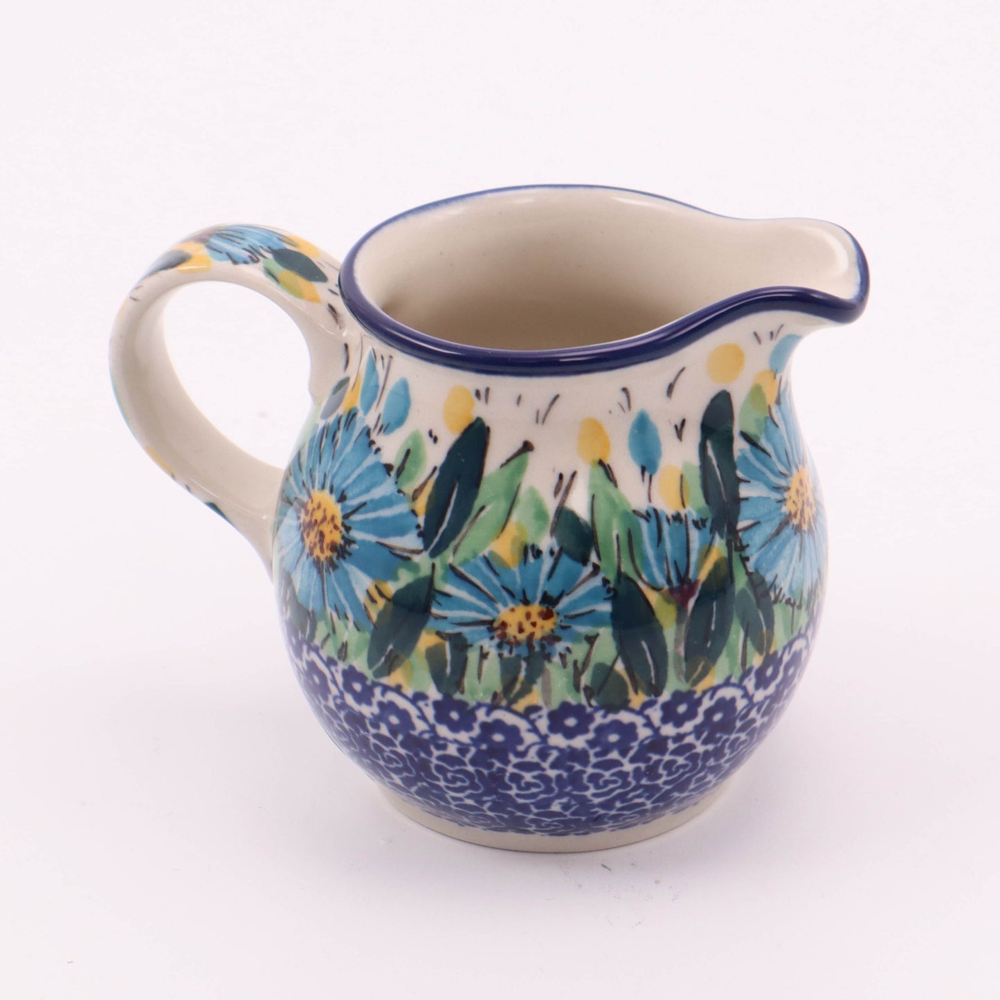 6oz Creamer. Pattern: Blue Aster