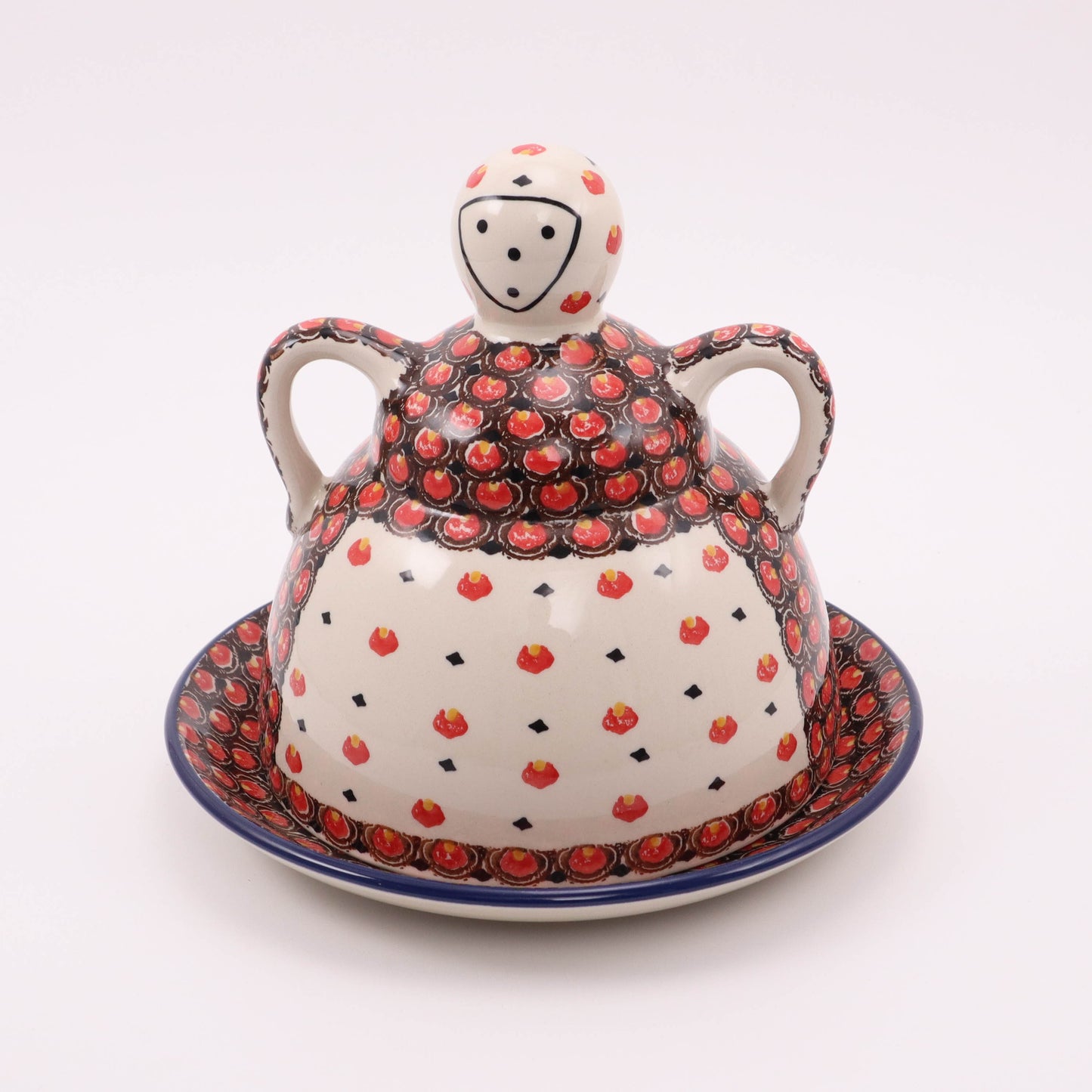 9.5" Cheese Lady. Pattern: Merlot