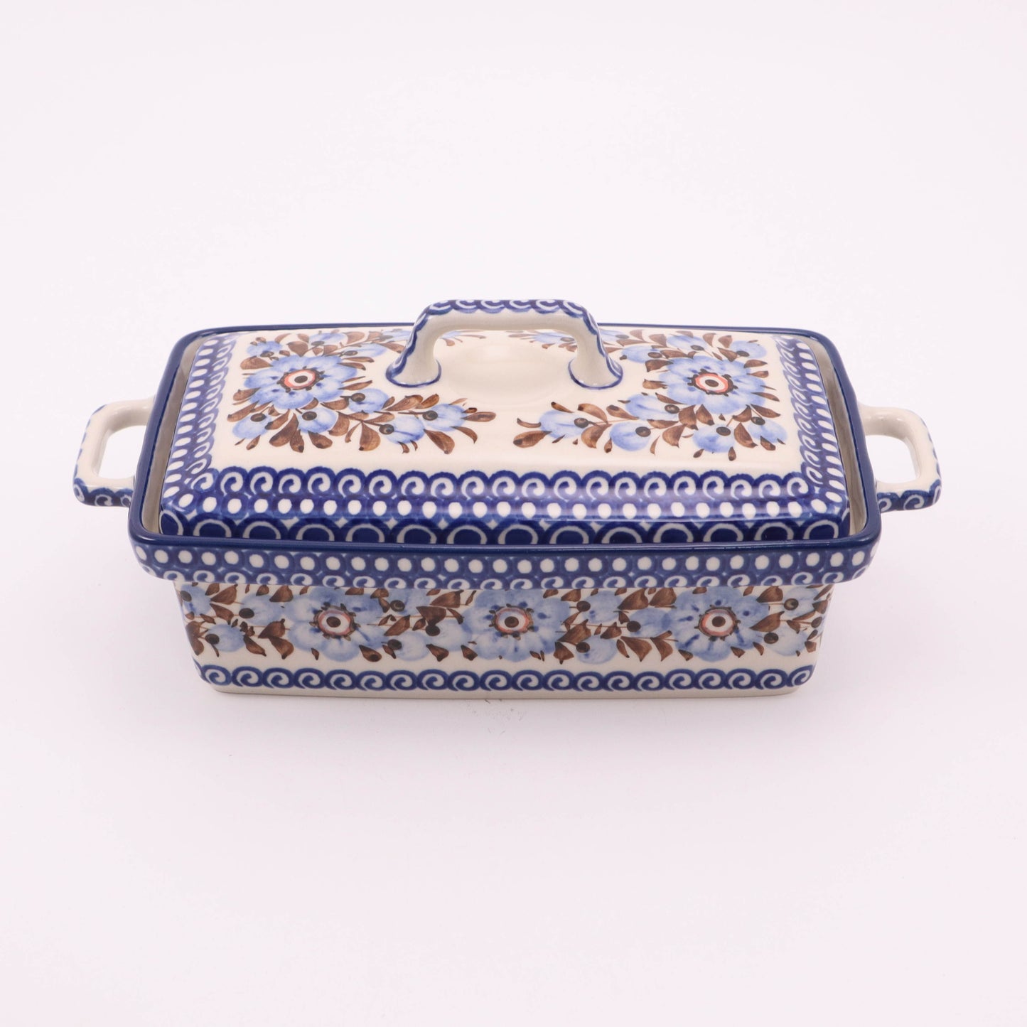 8"x4.5" Rectangular Covered Dish. Pattern: Coco
