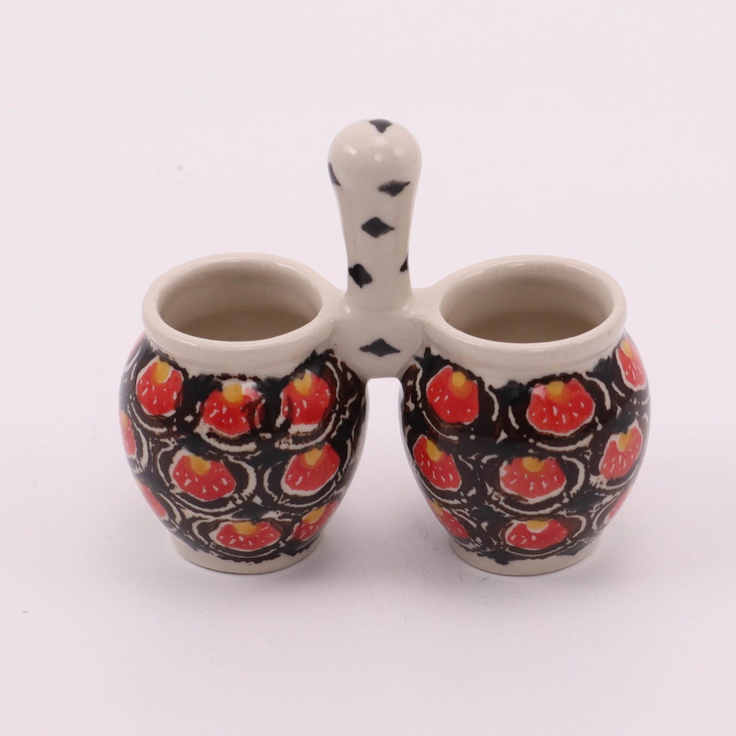 3"x3.5" Toothpick Holder. Pattern: Merlot