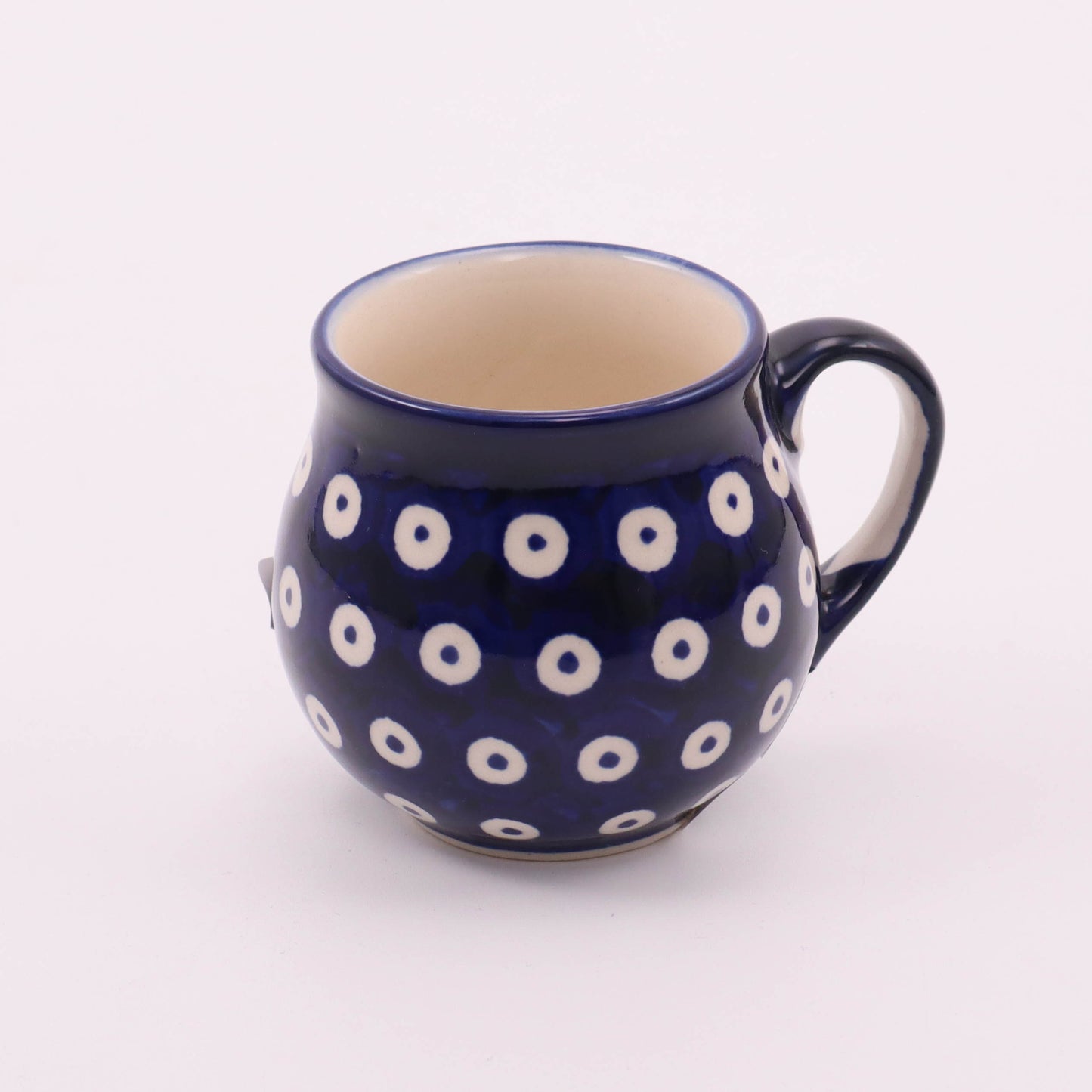 5oz Belly Mug. Pattern: Owl Eye